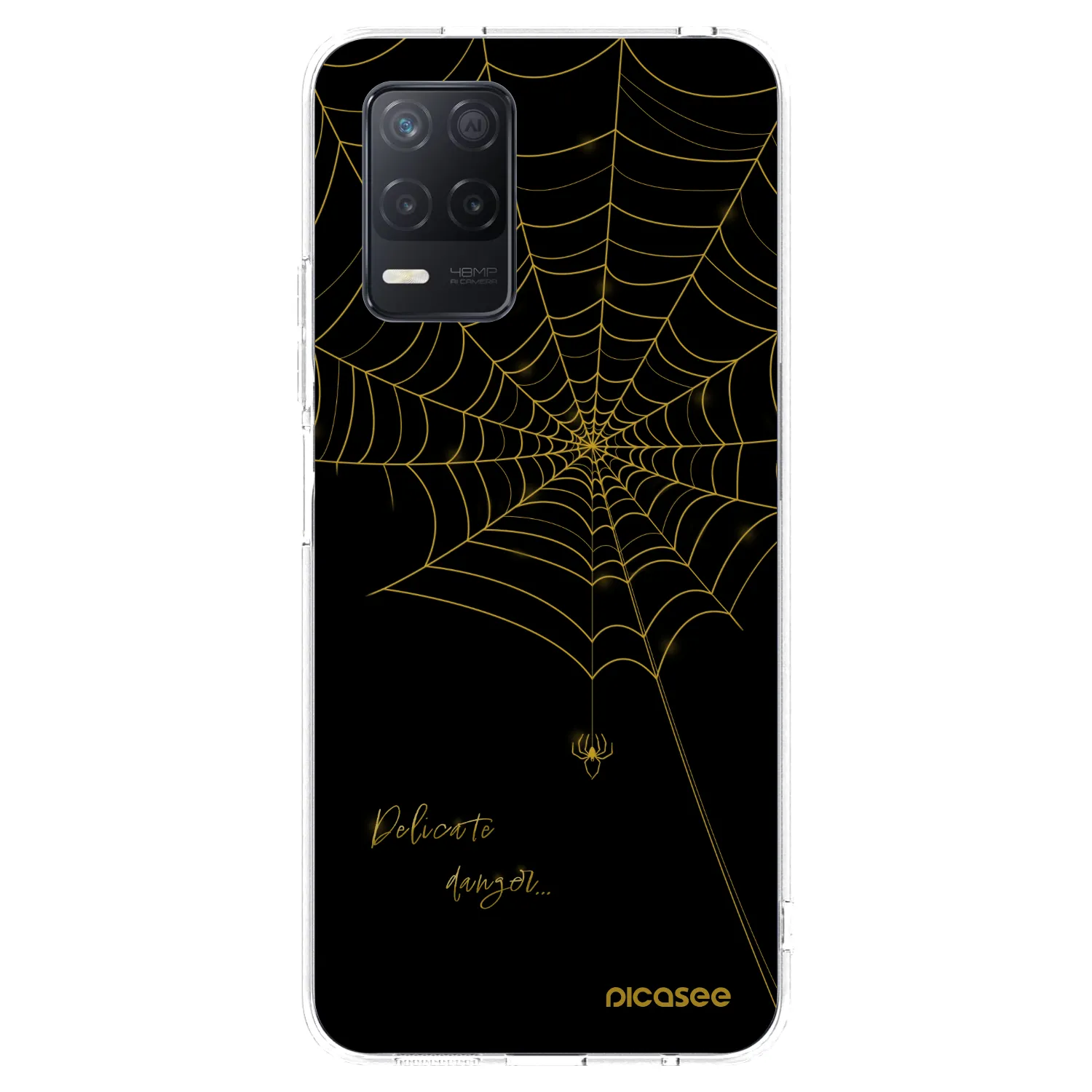 Picasee silikonový průhledný obal pro Realme 8 5G - Delicate danger