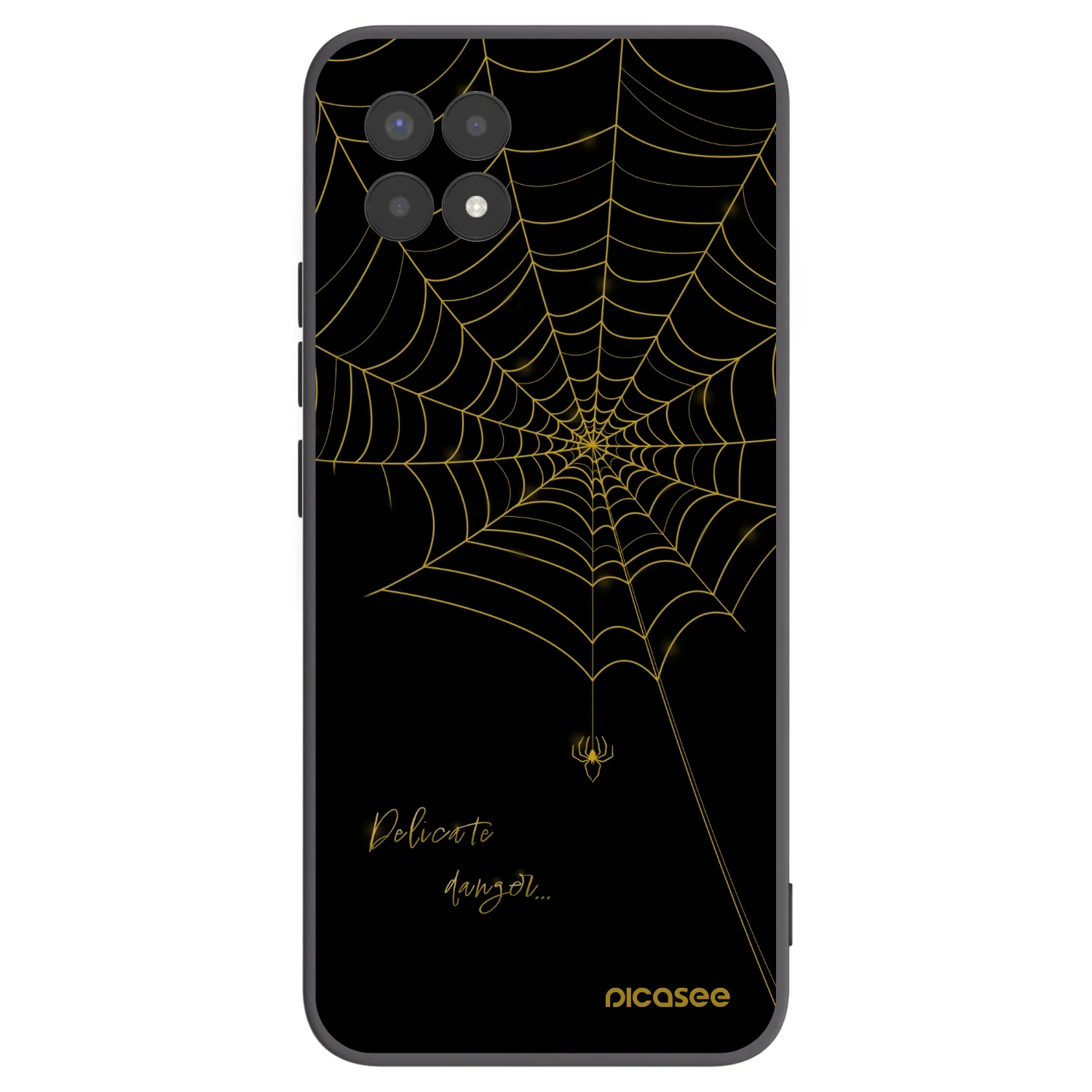Picasee silikonový černý obal pro Realme 8i - Delicate danger