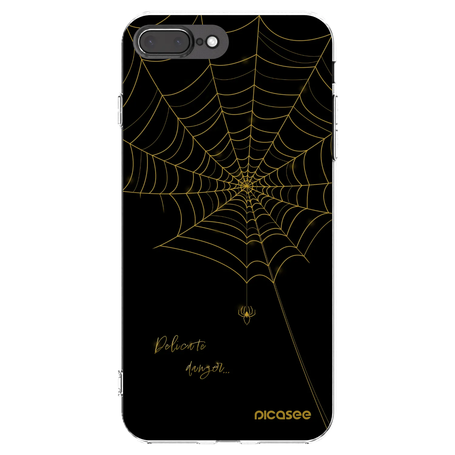 Picasee silikonový průhledný obal pro Apple iPhone 7 Plus - Delicate danger