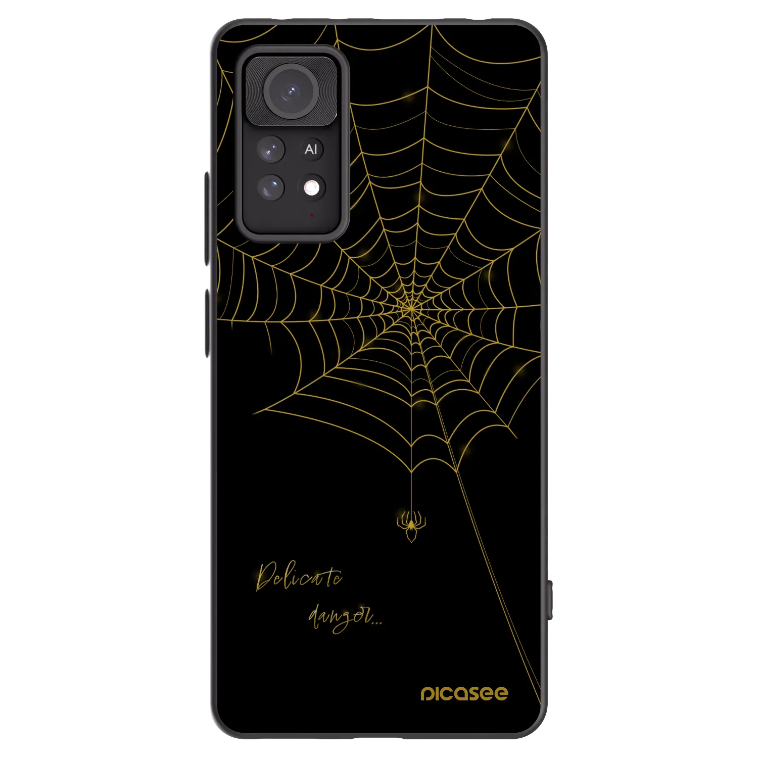 Picasee silikonový černý obal pro Xiaomi Redmi Note 11 Pro 5G - Delicate danger