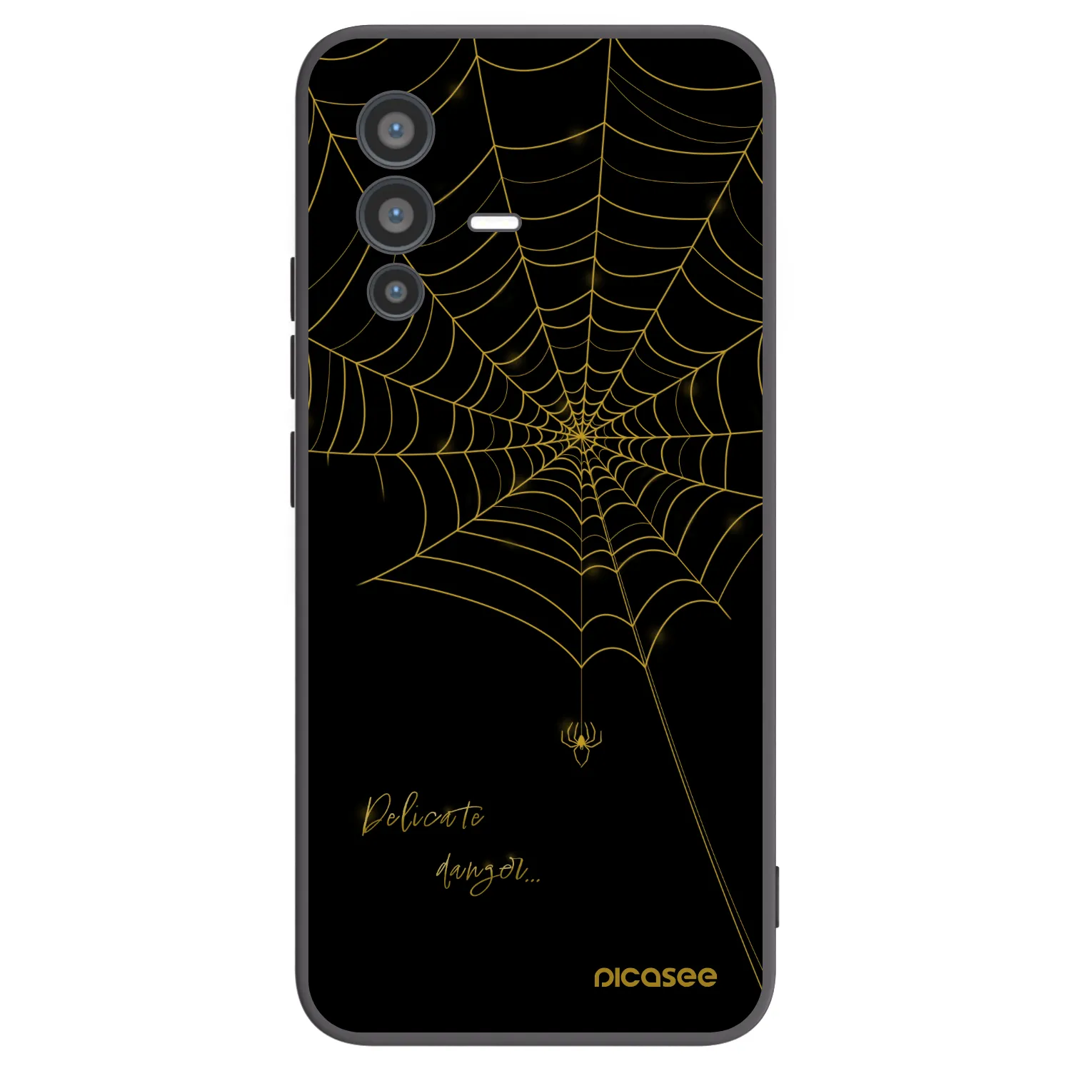 Picasee silikonový černý obal pro Vivo V23 5G - Delicate danger