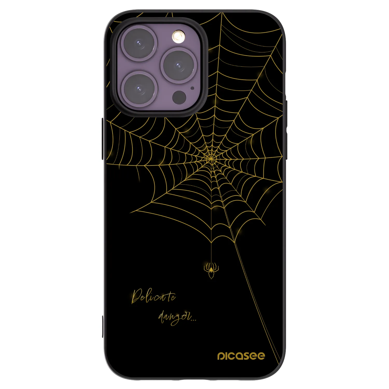 Picasee silikonový černý obal pro Apple iPhone 14 Pro Max - Delicate danger