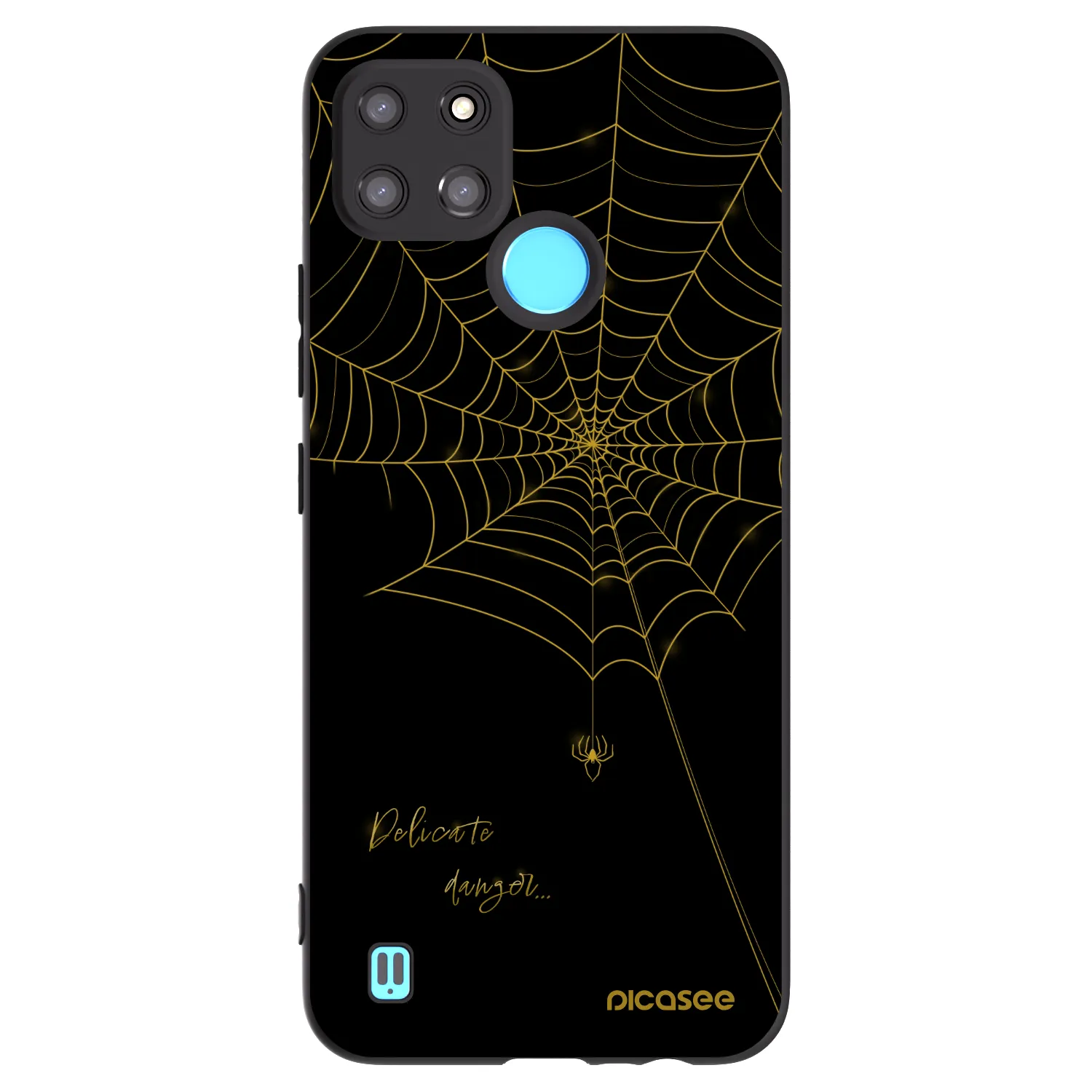 Picasee silikonový černý obal pro Realme C21Y - Delicate danger