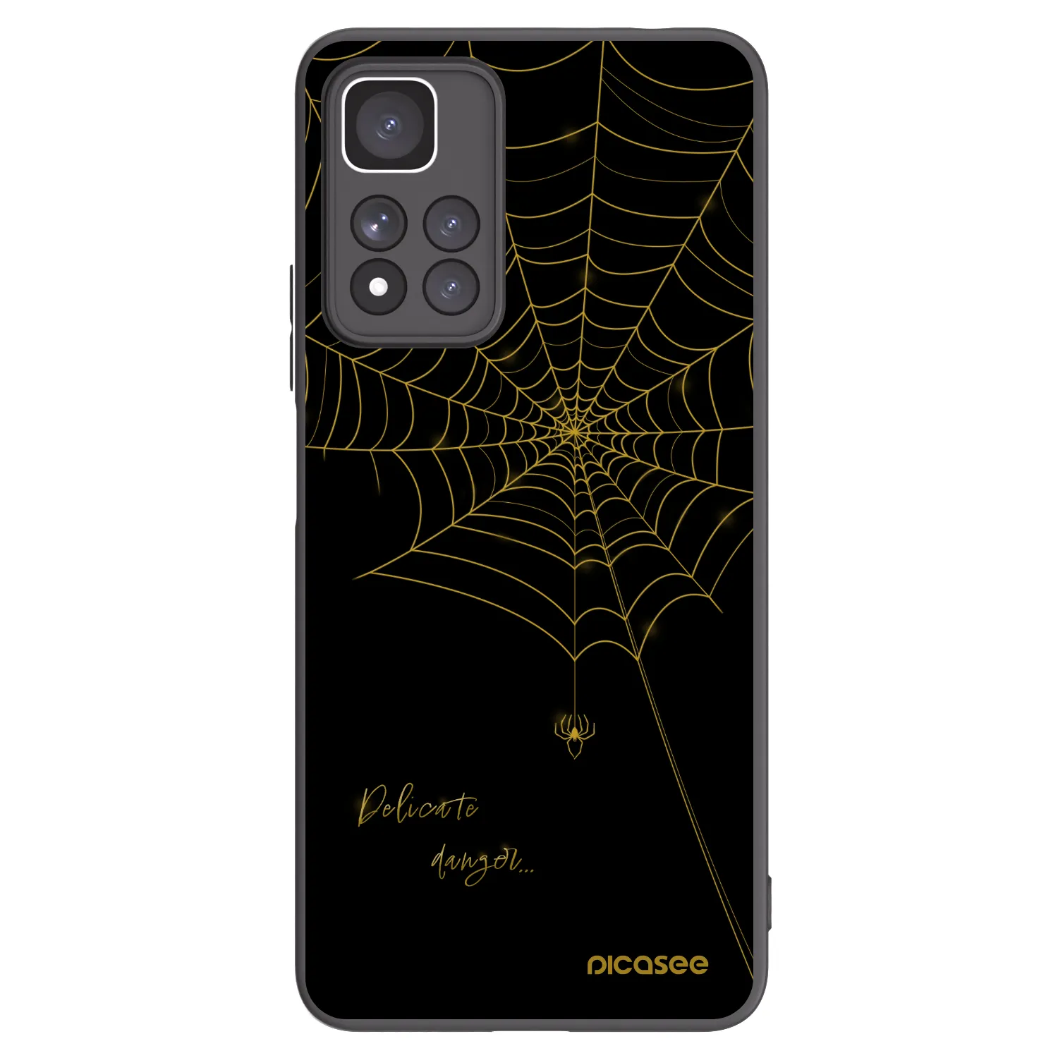 Picasee silikonový černý obal pro Xiaomi Redmi Note 11 Pro+ 5G - Delicate danger
