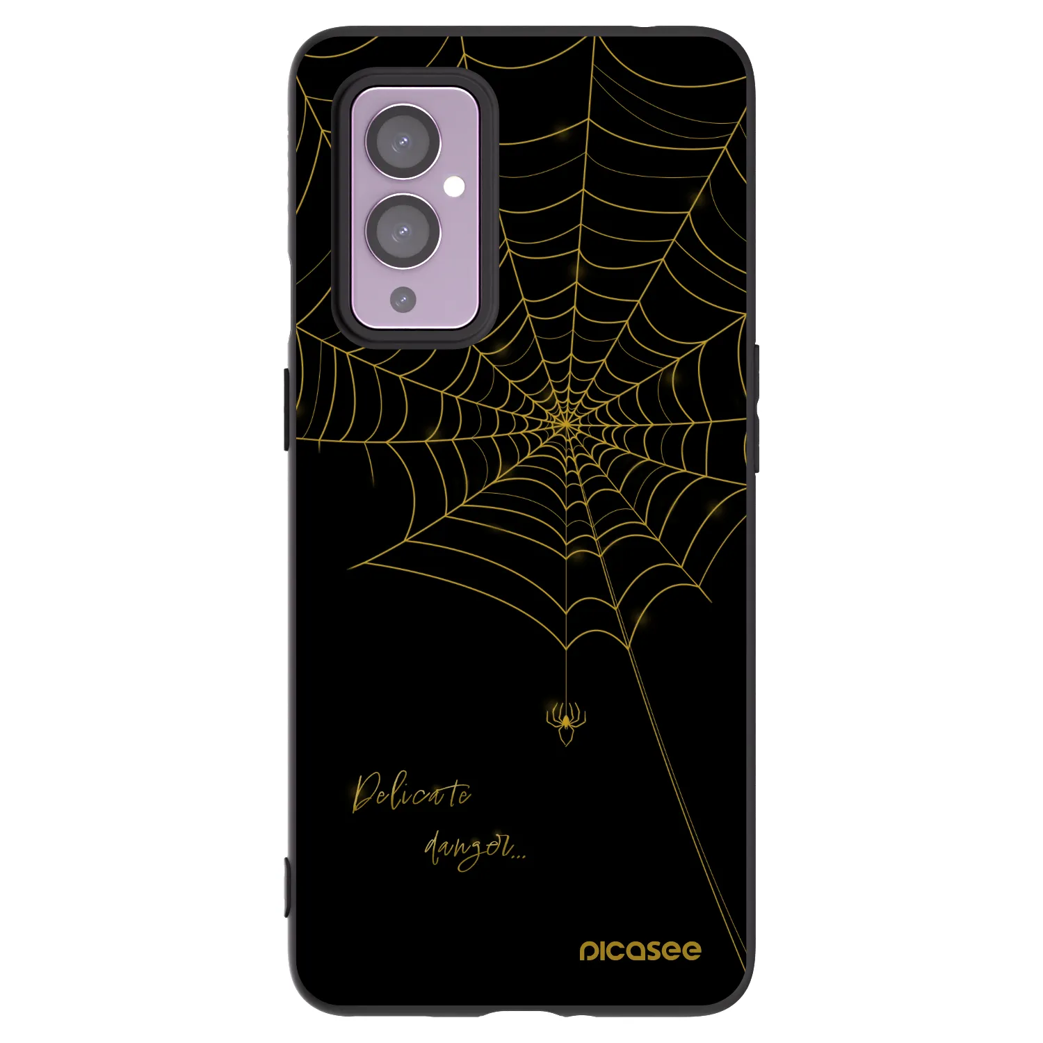 Picasee silikonový černý obal pro OnePlus 9 - Delicate danger