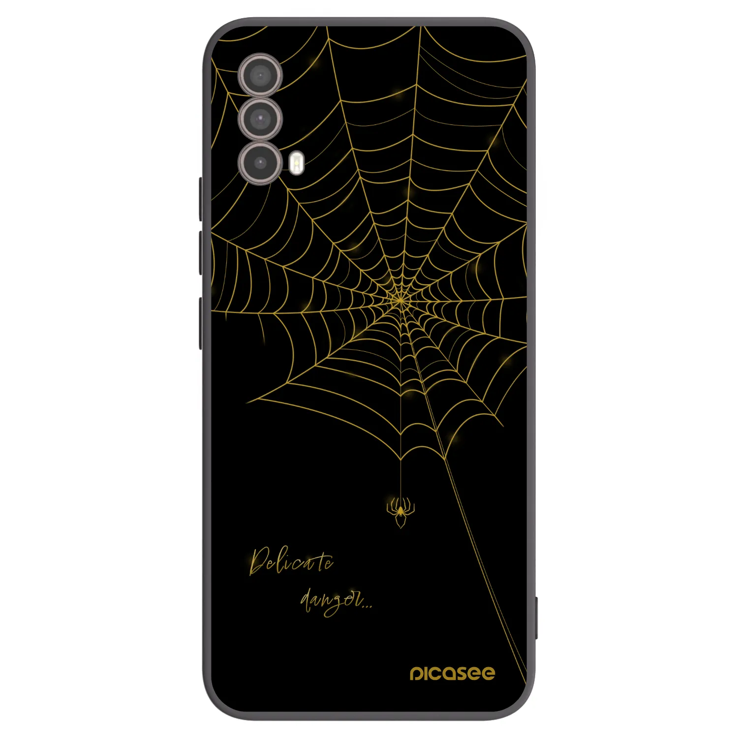 Picasee silikonový černý obal pro Motorola Moto E40 - Delicate danger