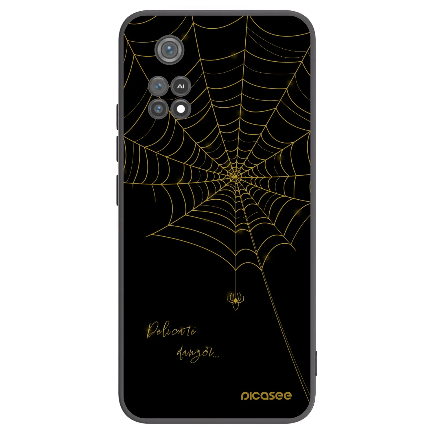 Picasee silikonový černý obal pro Xiaomi Poco M4 Pro - Delicate danger