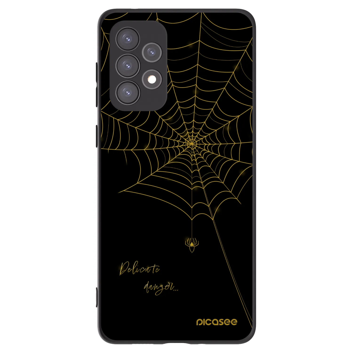 Picasee silikonový černý obal pro Samsung Galaxy A73 5G - Delicate danger