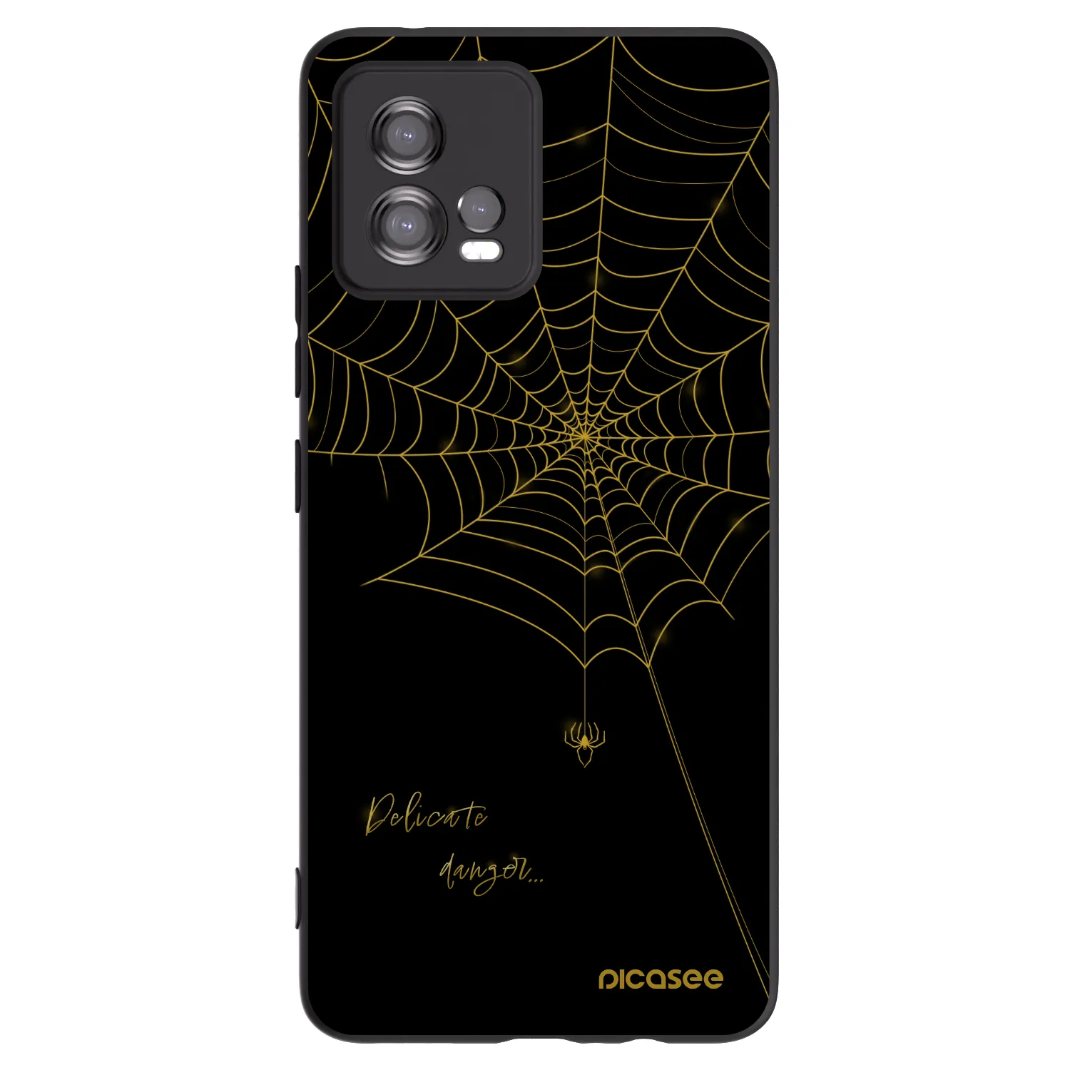 Picasee silikonový černý obal pro Motorola Moto G72 - Delicate danger