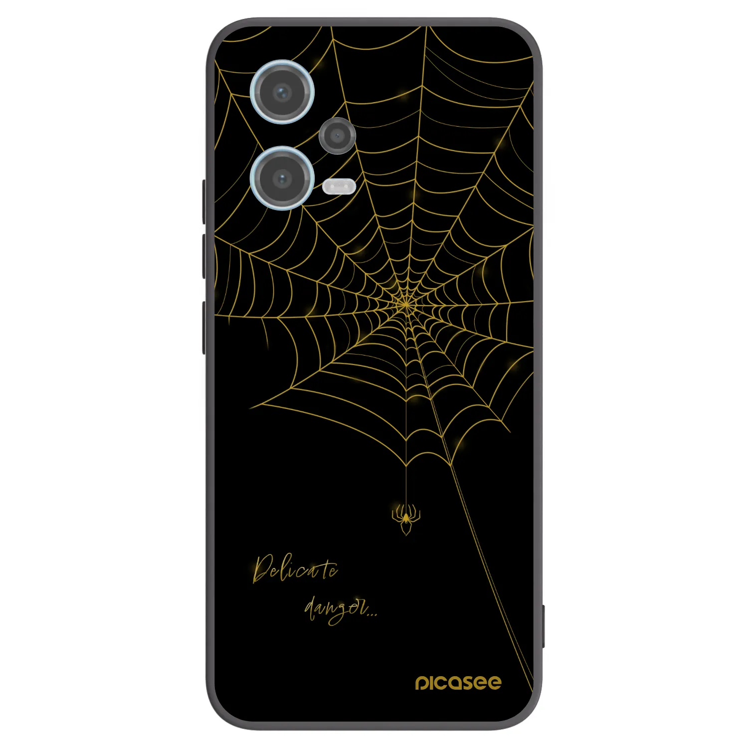 Picasee silikonový černý obal pro Xiaomi Redmi Note 12 5G - Delicate danger