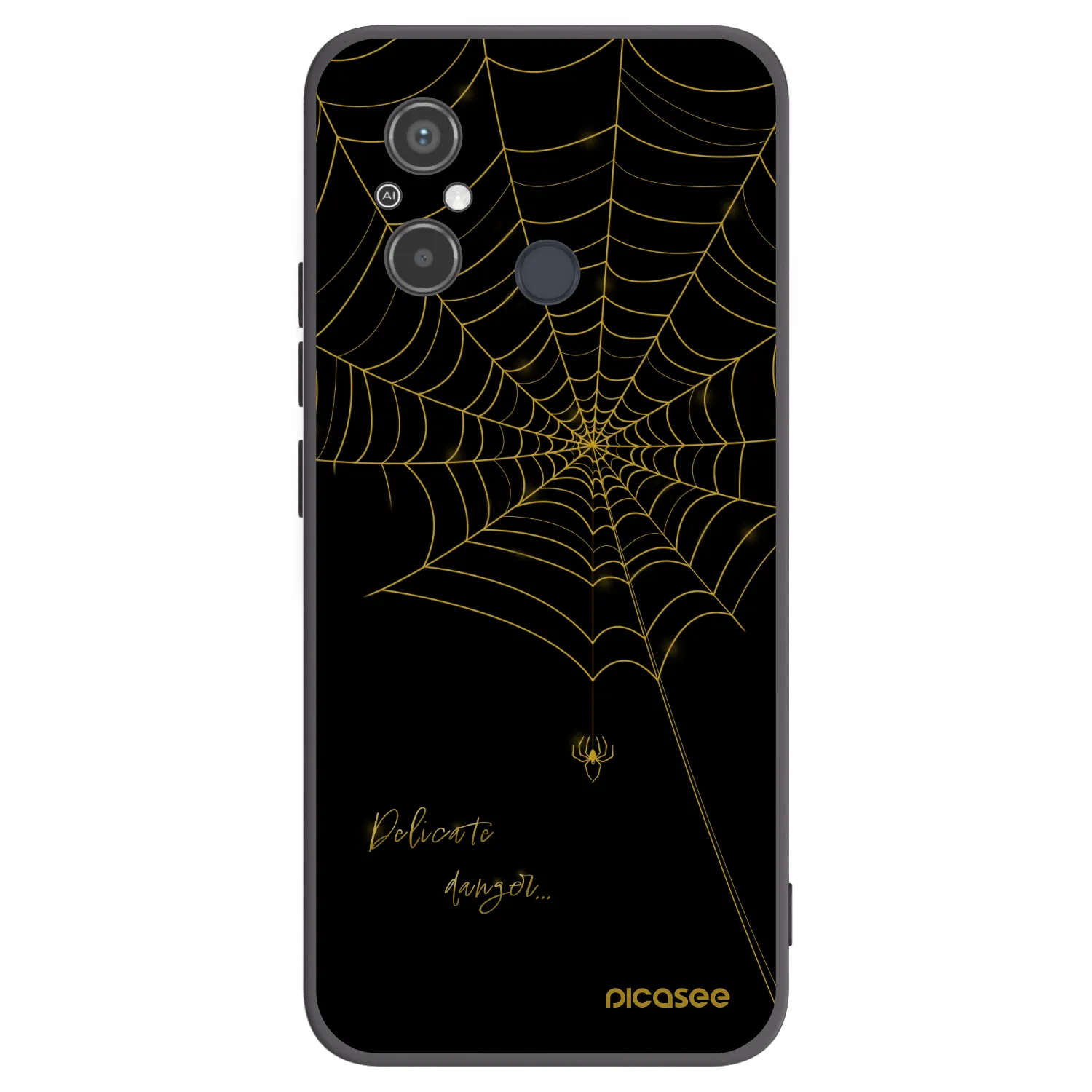 Picasee silikonový černý obal pro Xiaomi Redmi 12C - Delicate danger