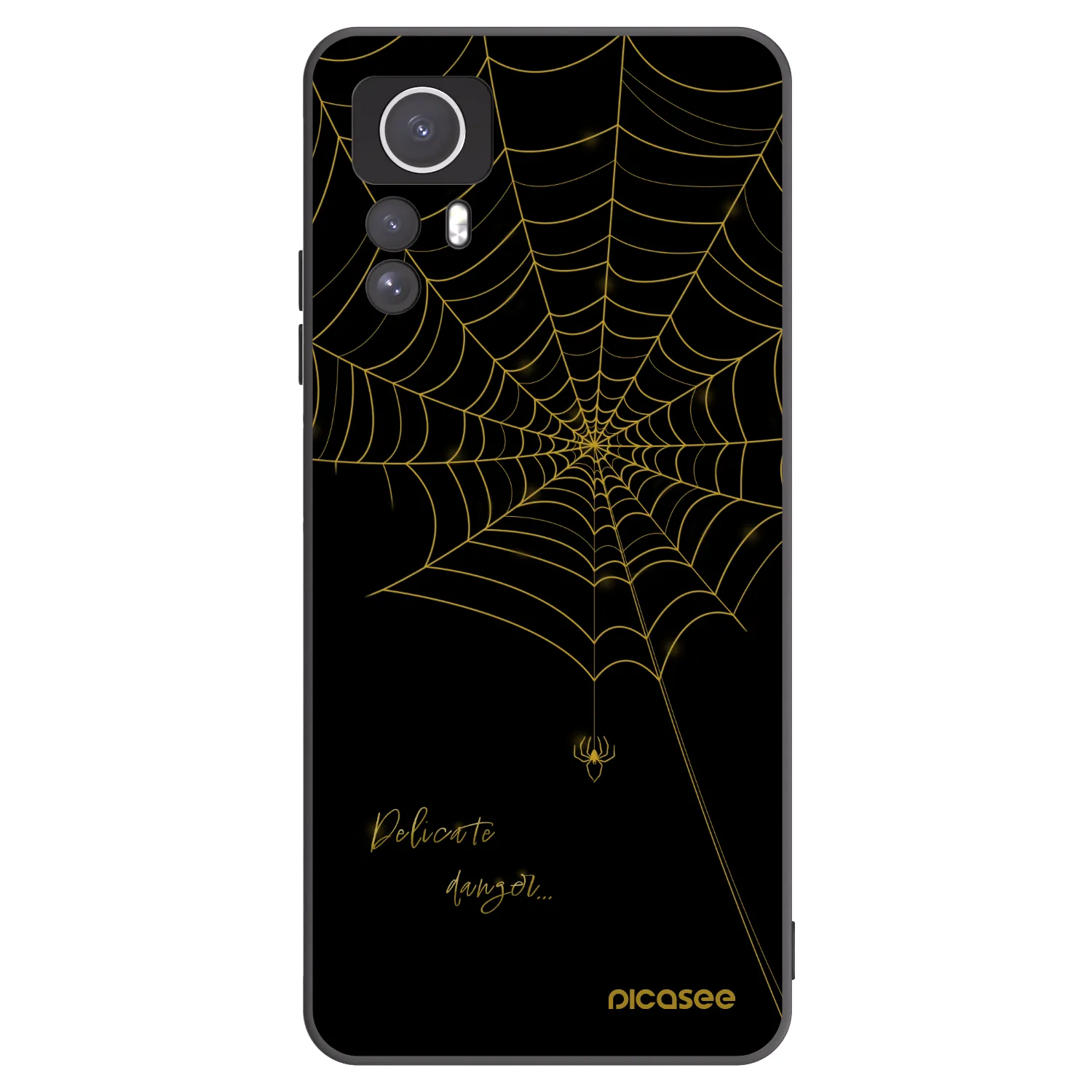 Picasee silikonový černý obal pro Xiaomi Redmi Note 12S - Delicate danger