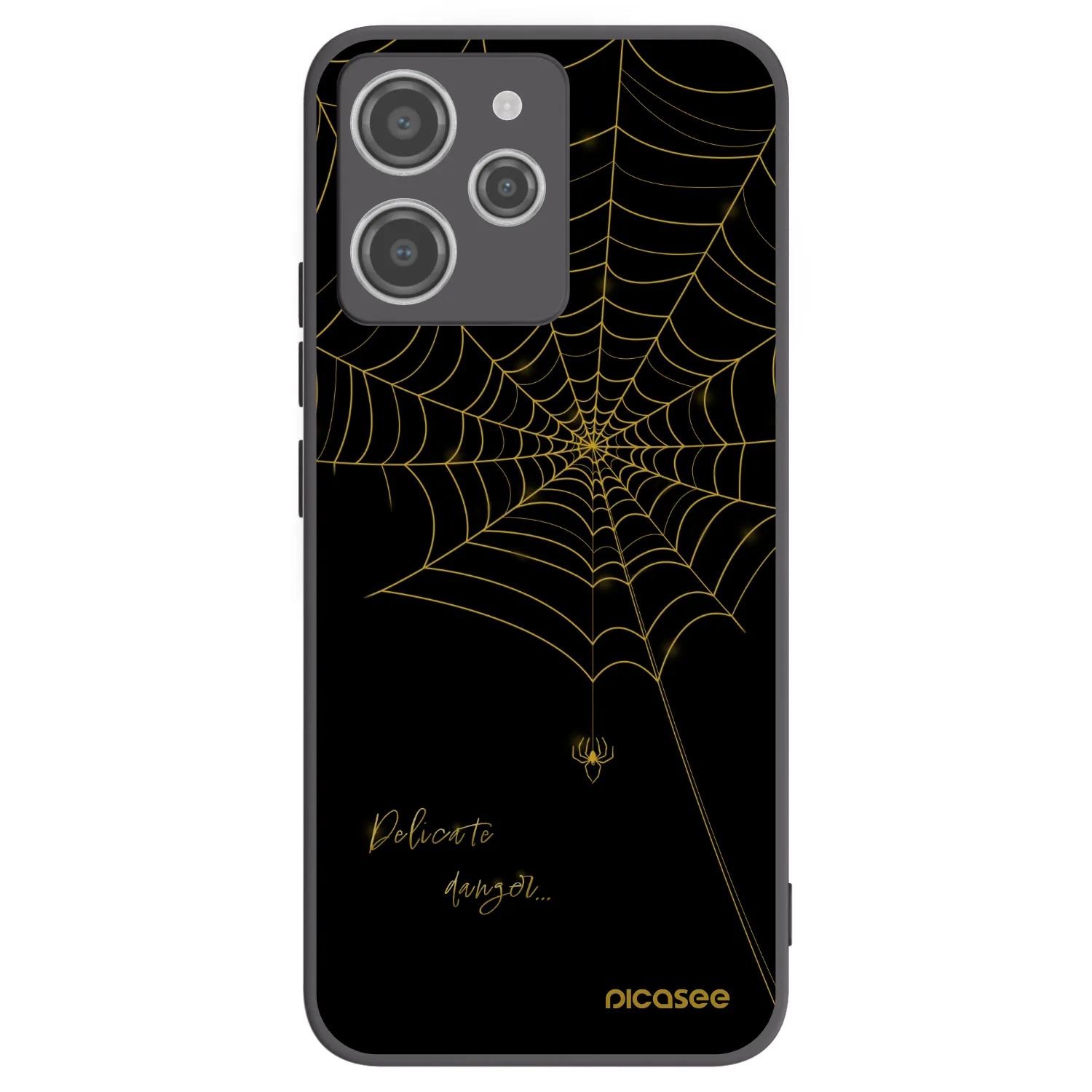 Picasee silikonový černý obal pro Xiaomi Redmi 12 4G - Delicate danger