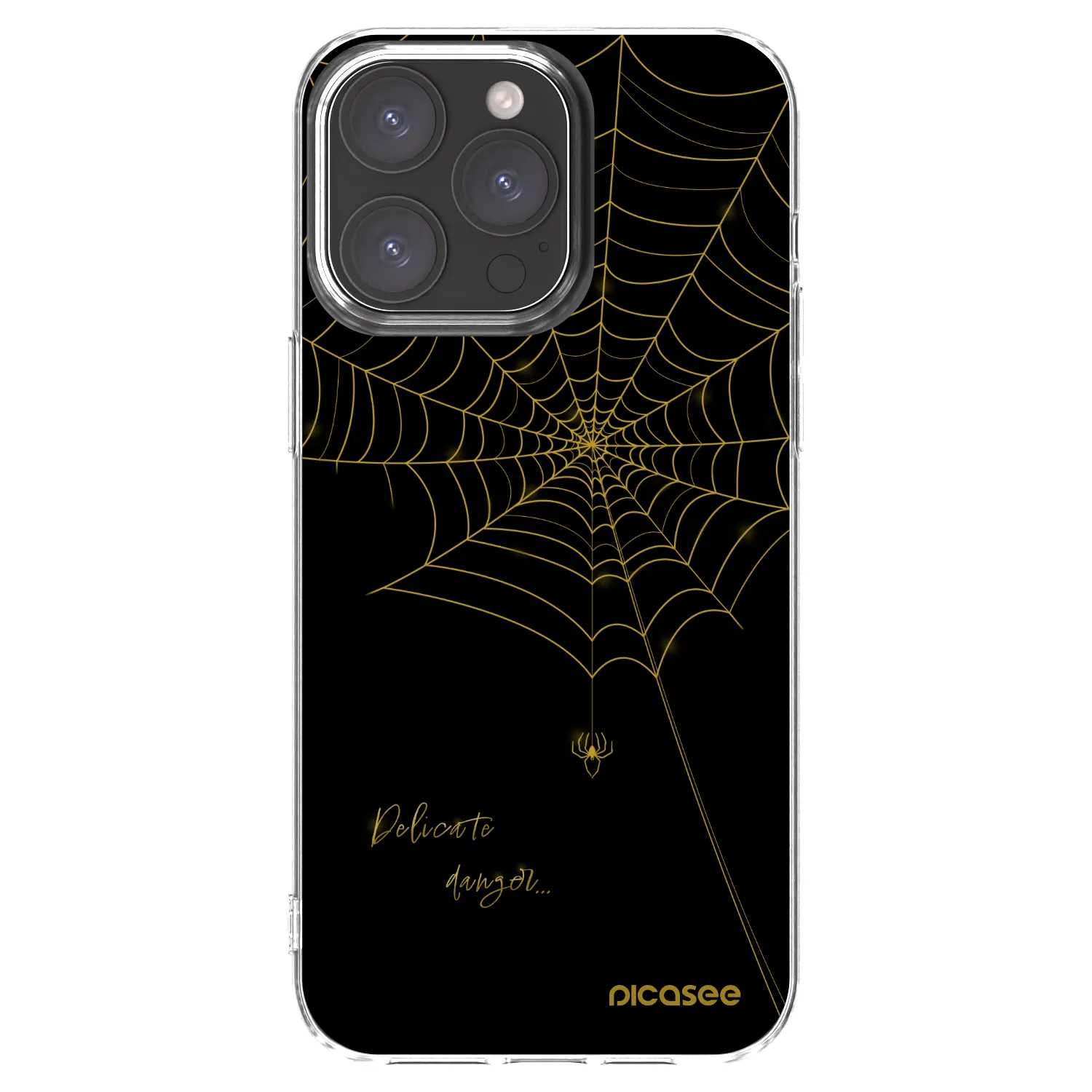 Picasee silikonový průhledný obal pro Apple iPhone 15 Pro Max - Delicate danger