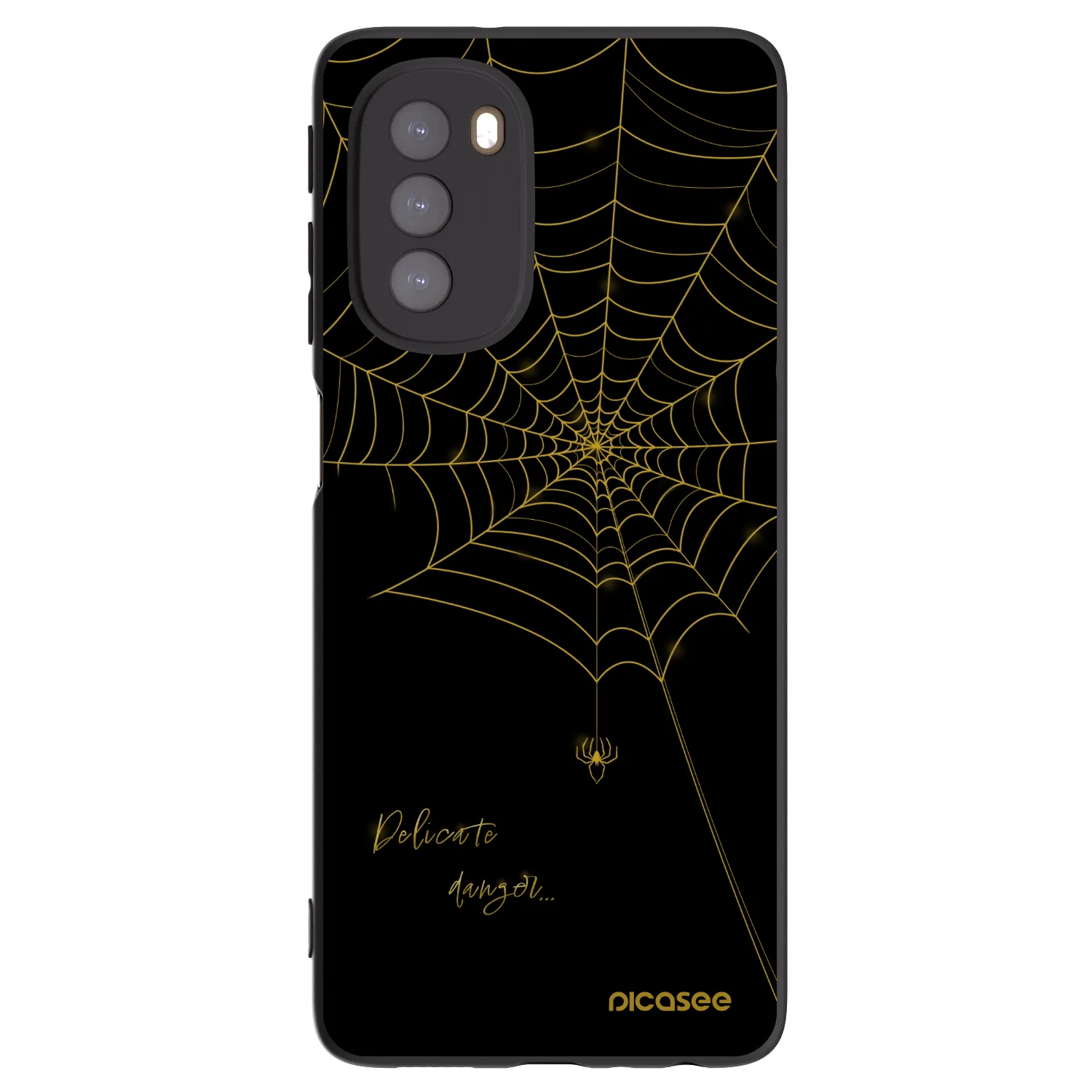 Picasee silikonový černý obal pro Motorola Moto G51 - Delicate danger