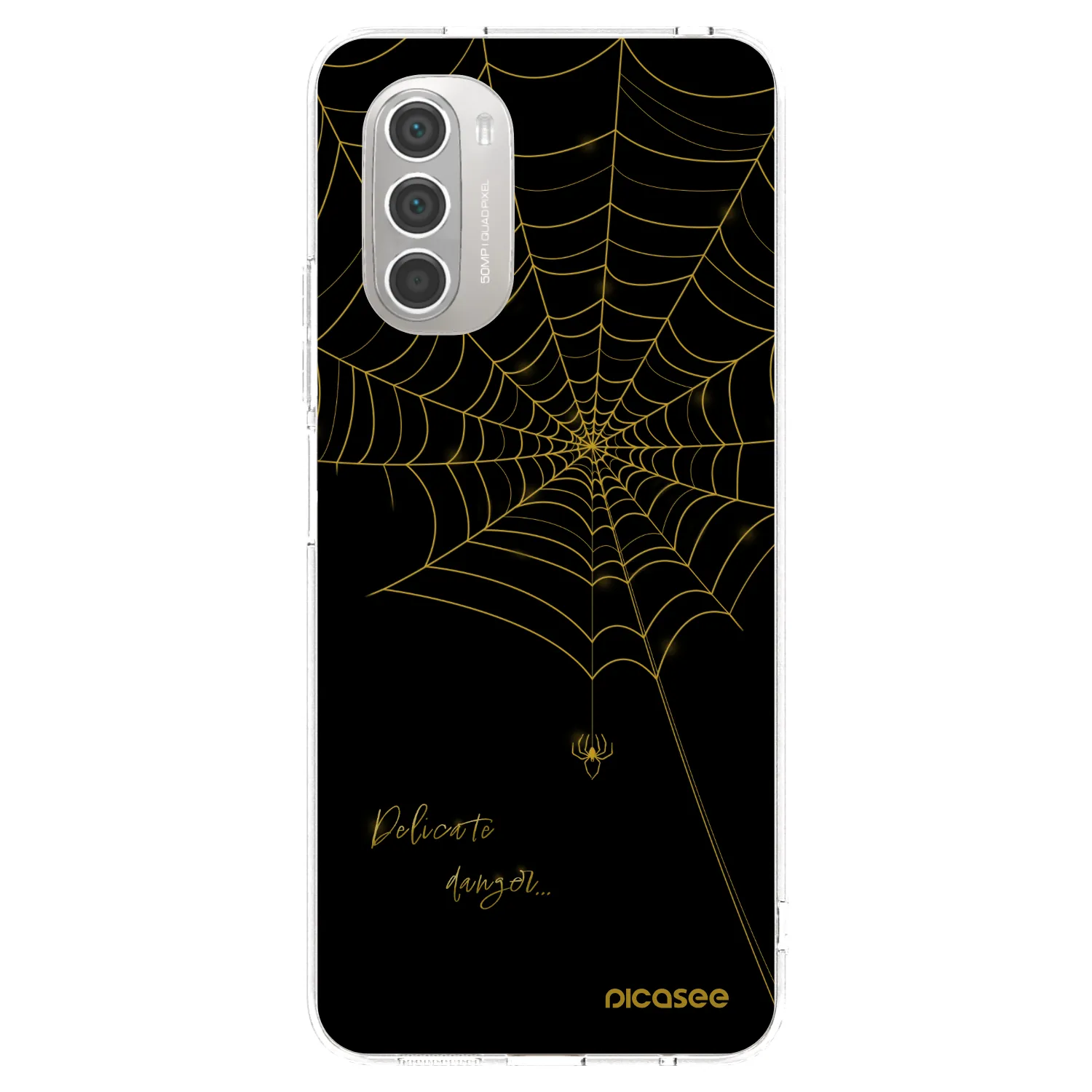 Picasee silikonový průhledný obal pro Motorola Moto G51 - Delicate danger