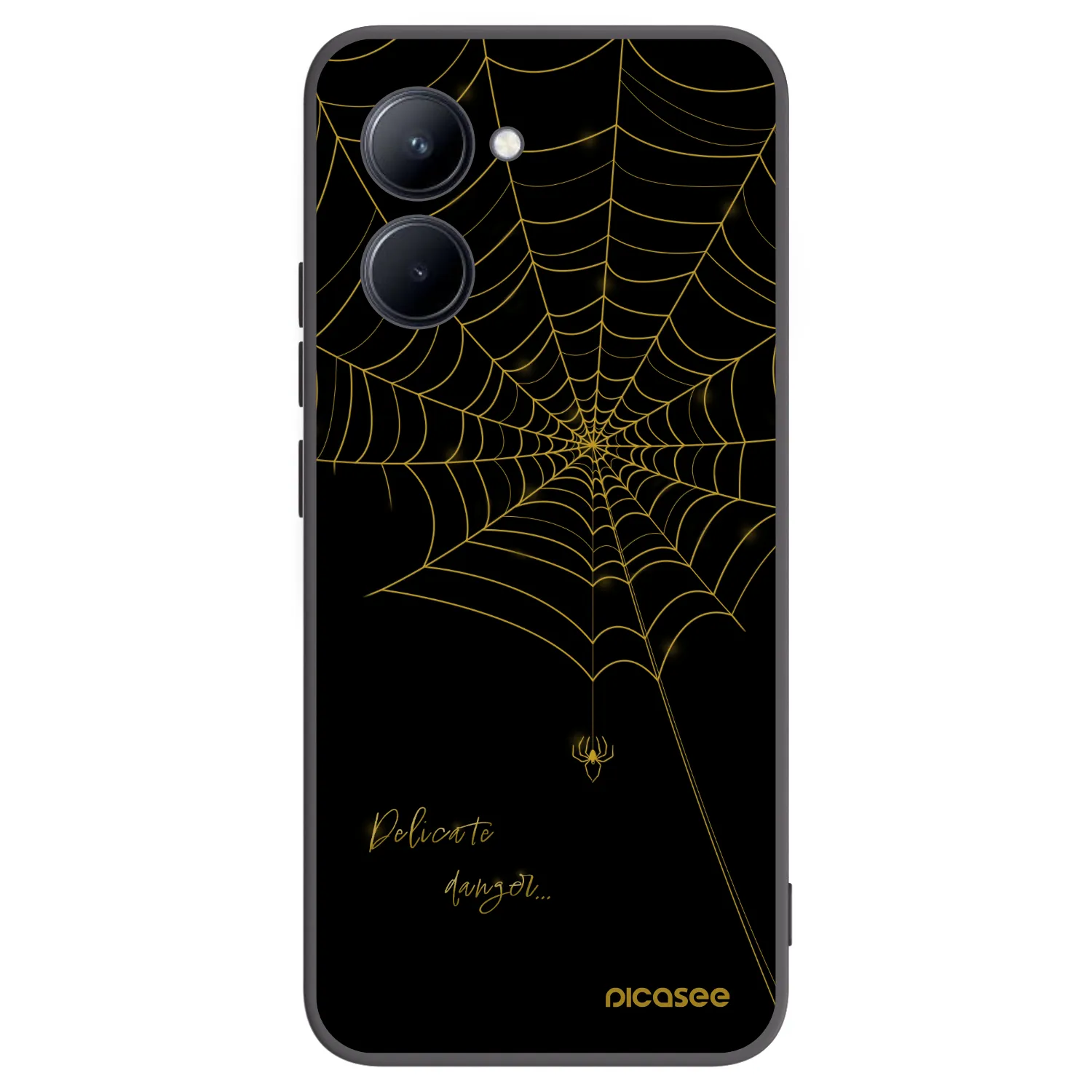Picasee silikonový černý obal pro Realme C33 (2023) - Delicate danger
