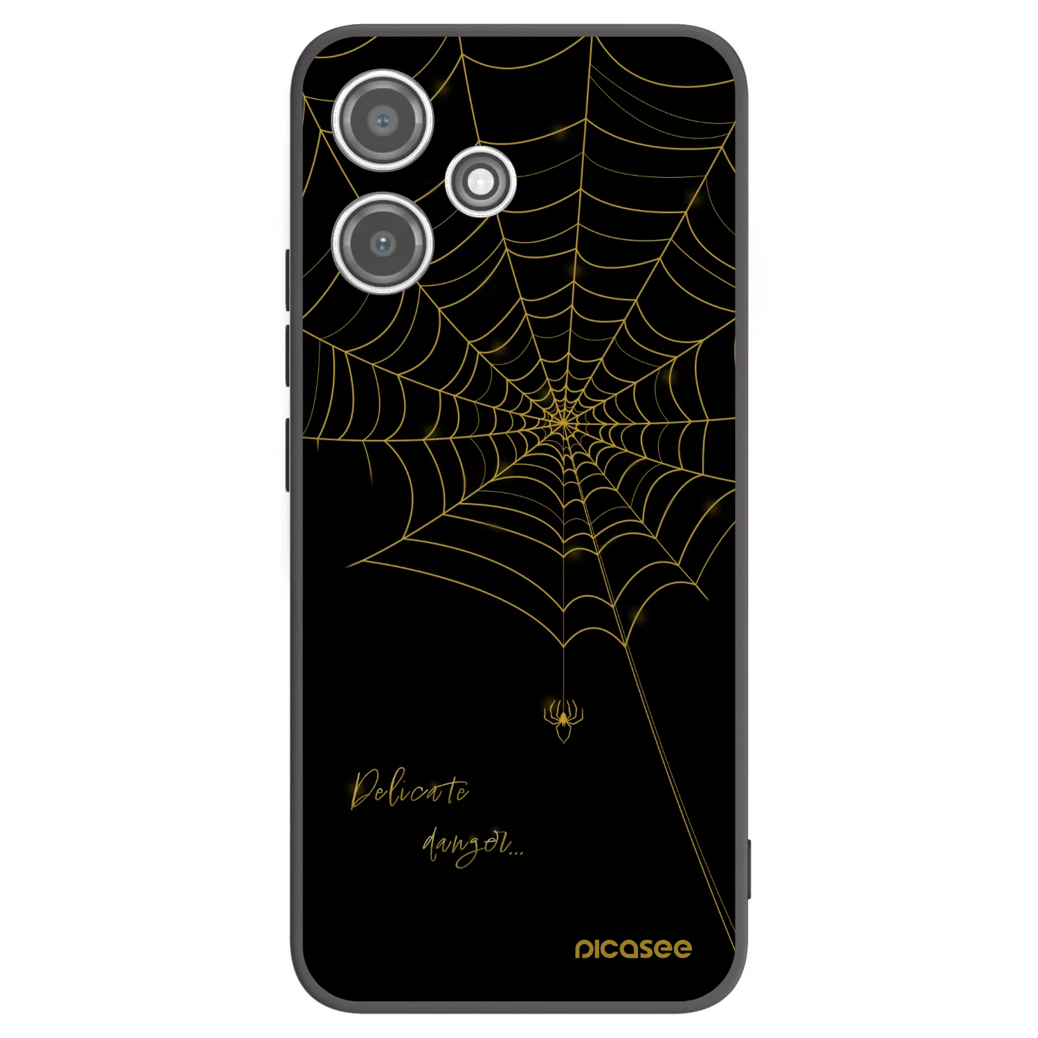Picasee silikonový černý obal pro Xiaomi Redmi 12 5G - Delicate danger