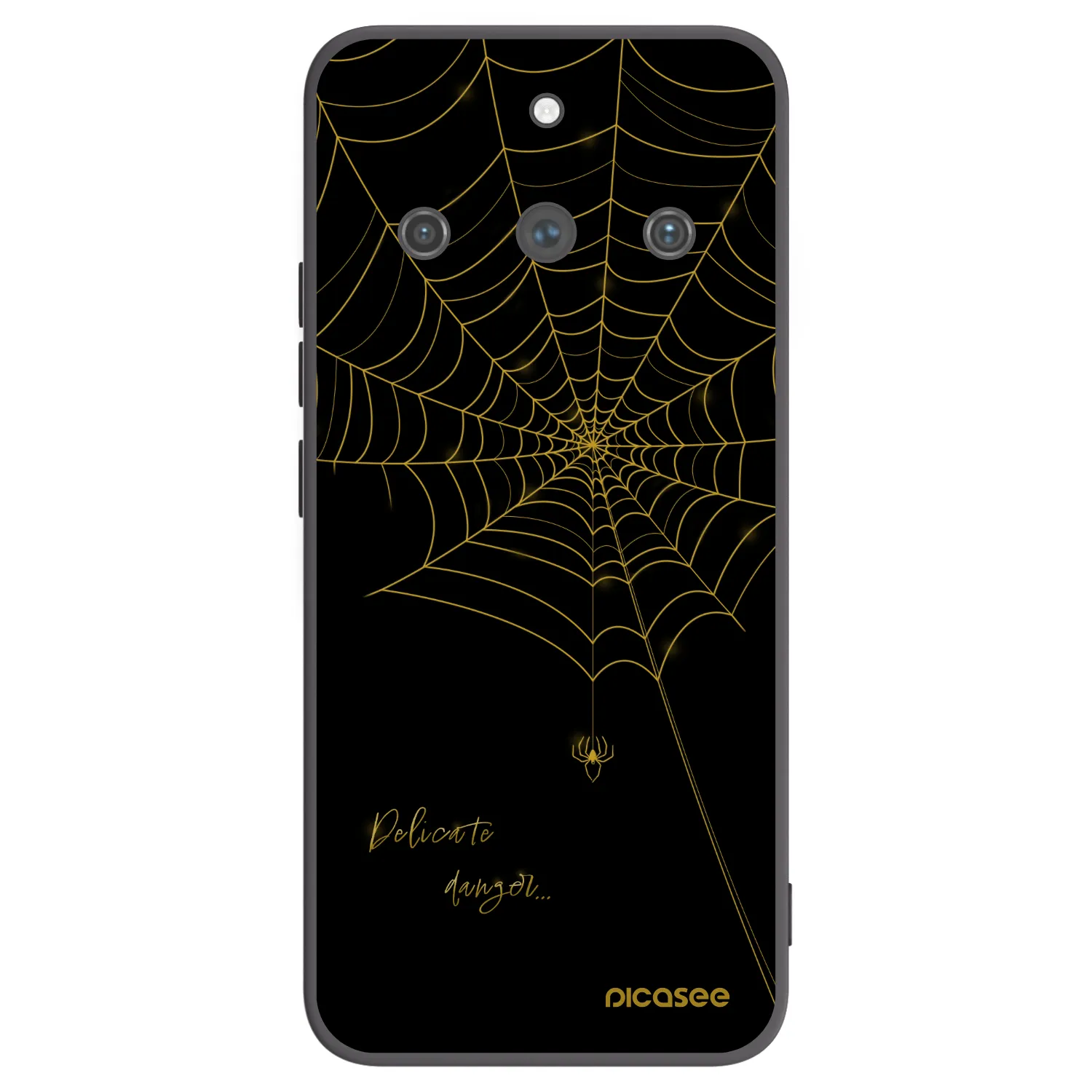 Picasee silikonový černý obal pro Realme 11 Pro+ - Delicate danger