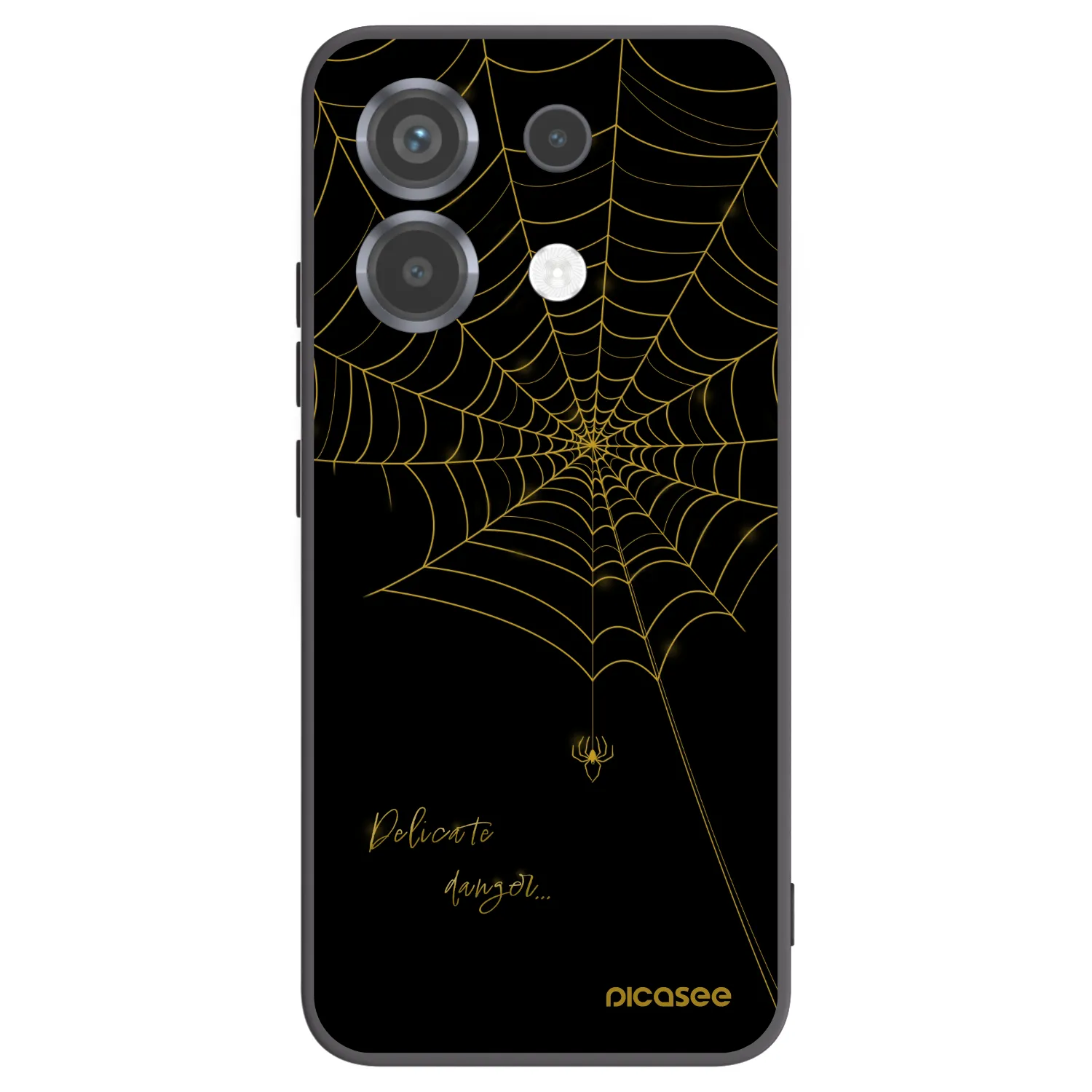 Picasee silikonový černý obal pro Xiaomi Poco X6 - Delicate danger