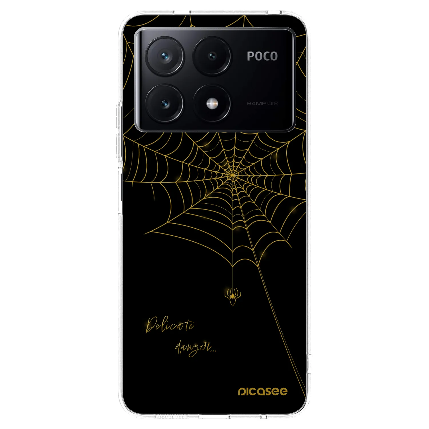 Picasee silikonový průhledný obal pro Xiaomi Poco X6 Pro - Delicate danger