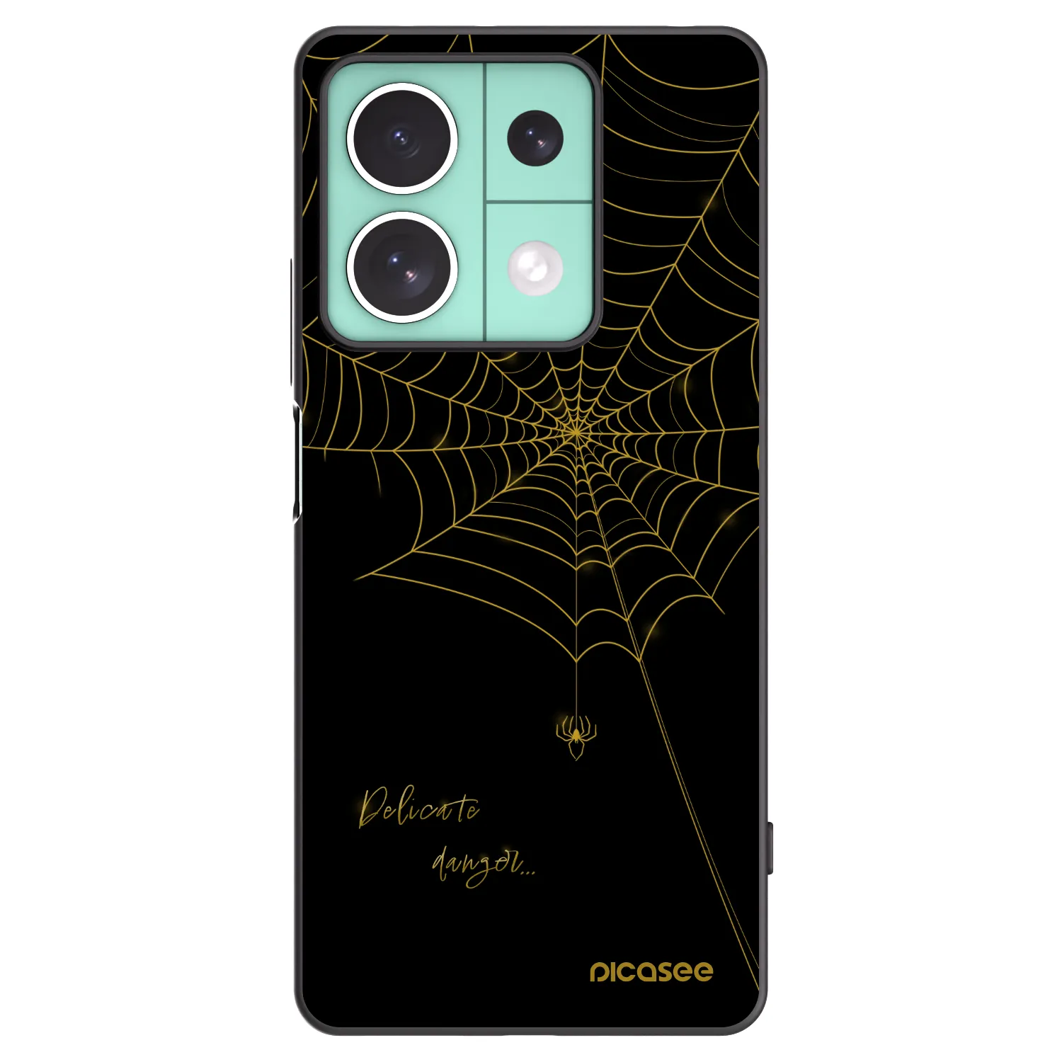 Picasee silikonový černý obal pro Xiaomi Redmi Note 13 5G - Delicate danger