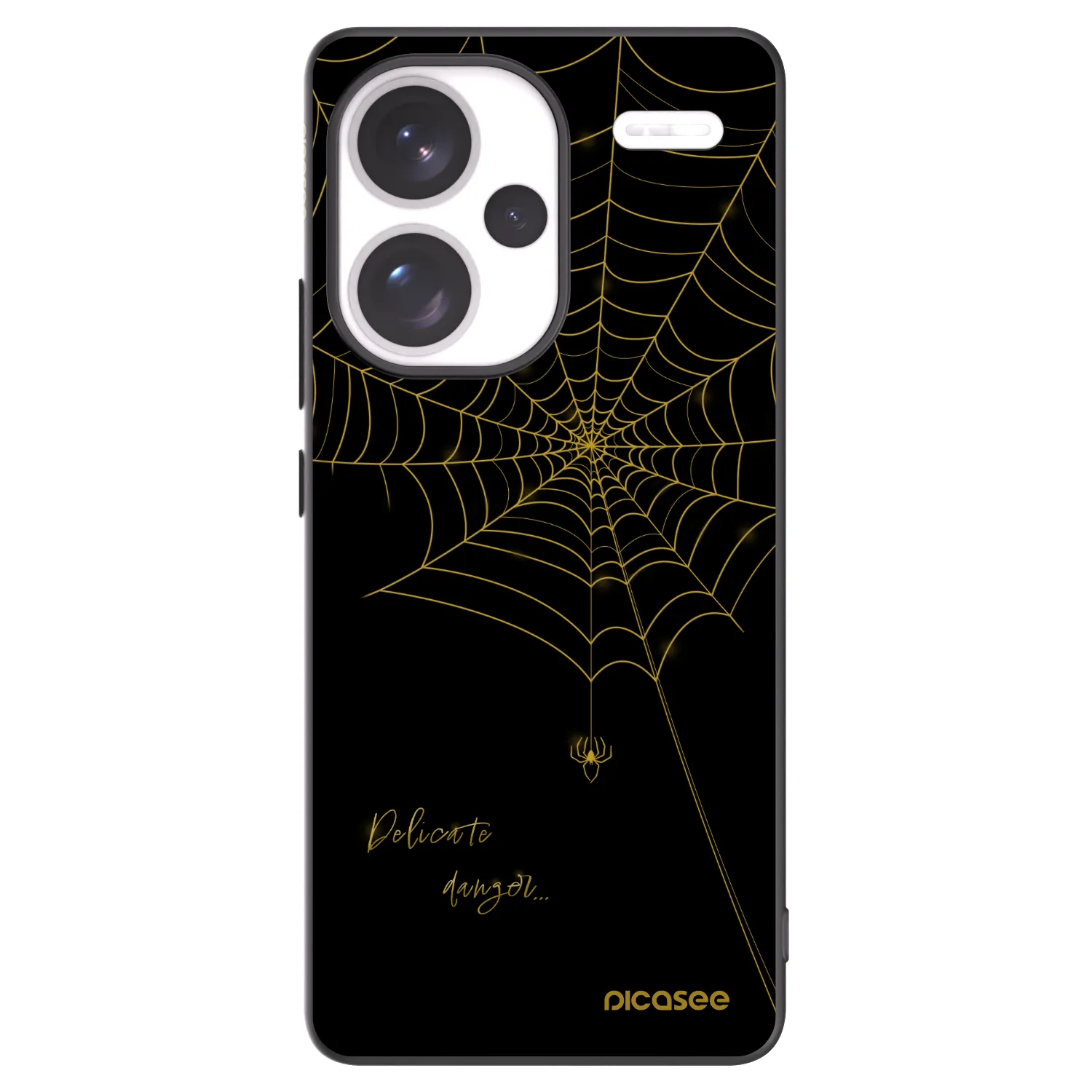Picasee silikonový černý obal pro Xiaomi Redmi Note 13 Pro+ 5G - Delicate danger