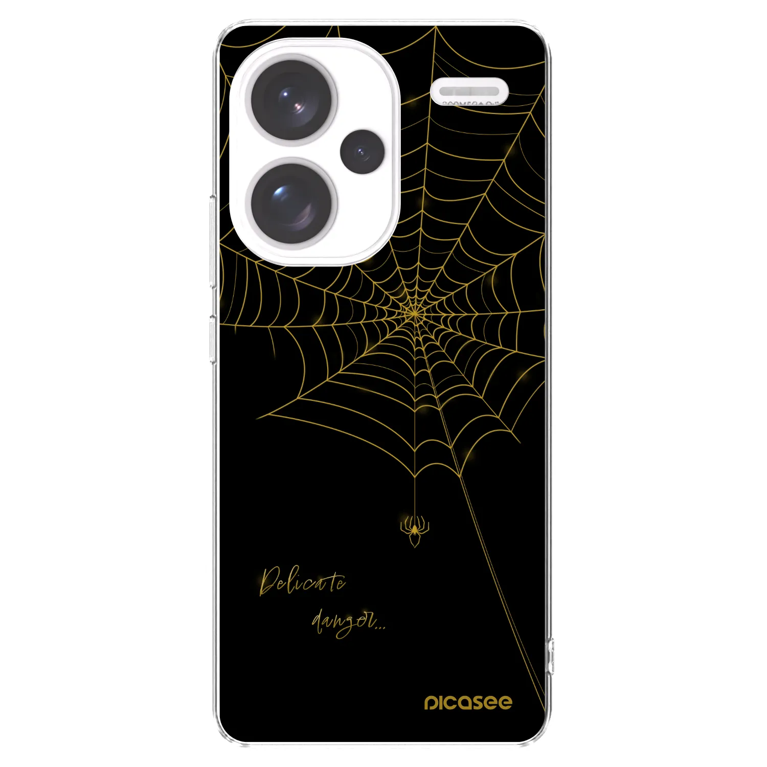 Picasee silikonový průhledný obal pro Xiaomi Redmi Note 13 Pro+ 5G - Delicate danger