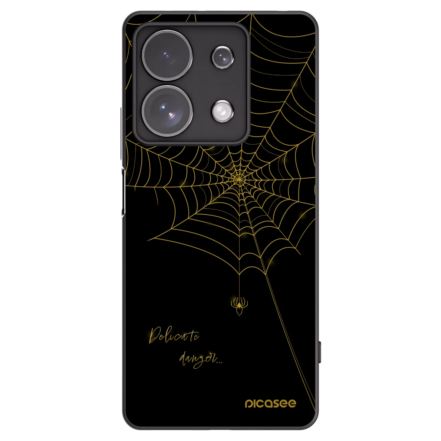 Picasee silikonový černý obal pro Xiaomi Redmi Note 13 Pro 4G - Delicate danger