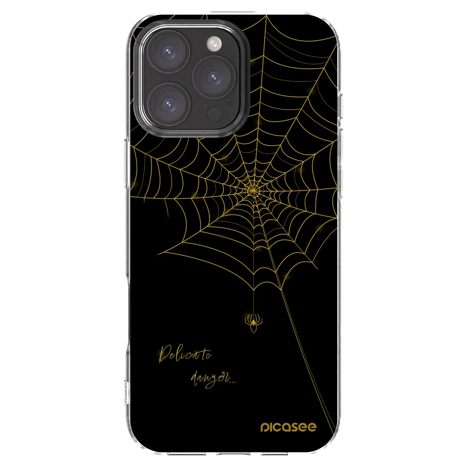Picasee silikonový průhledný obal pro Apple iPhone 16 Pro Max - Delicate danger