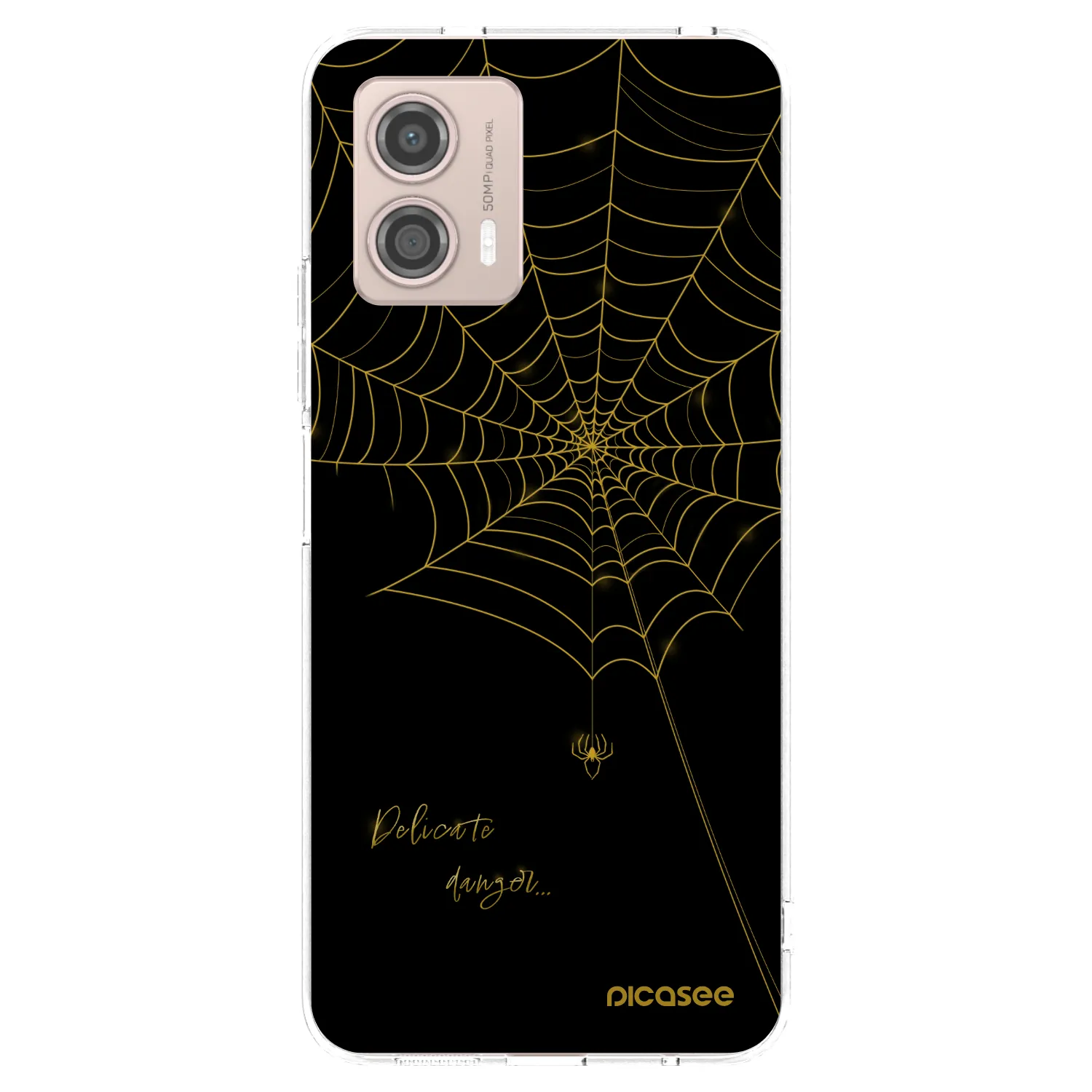Picasee silikonový průhledný obal pro Motorola Moto G53 5G - Delicate danger
