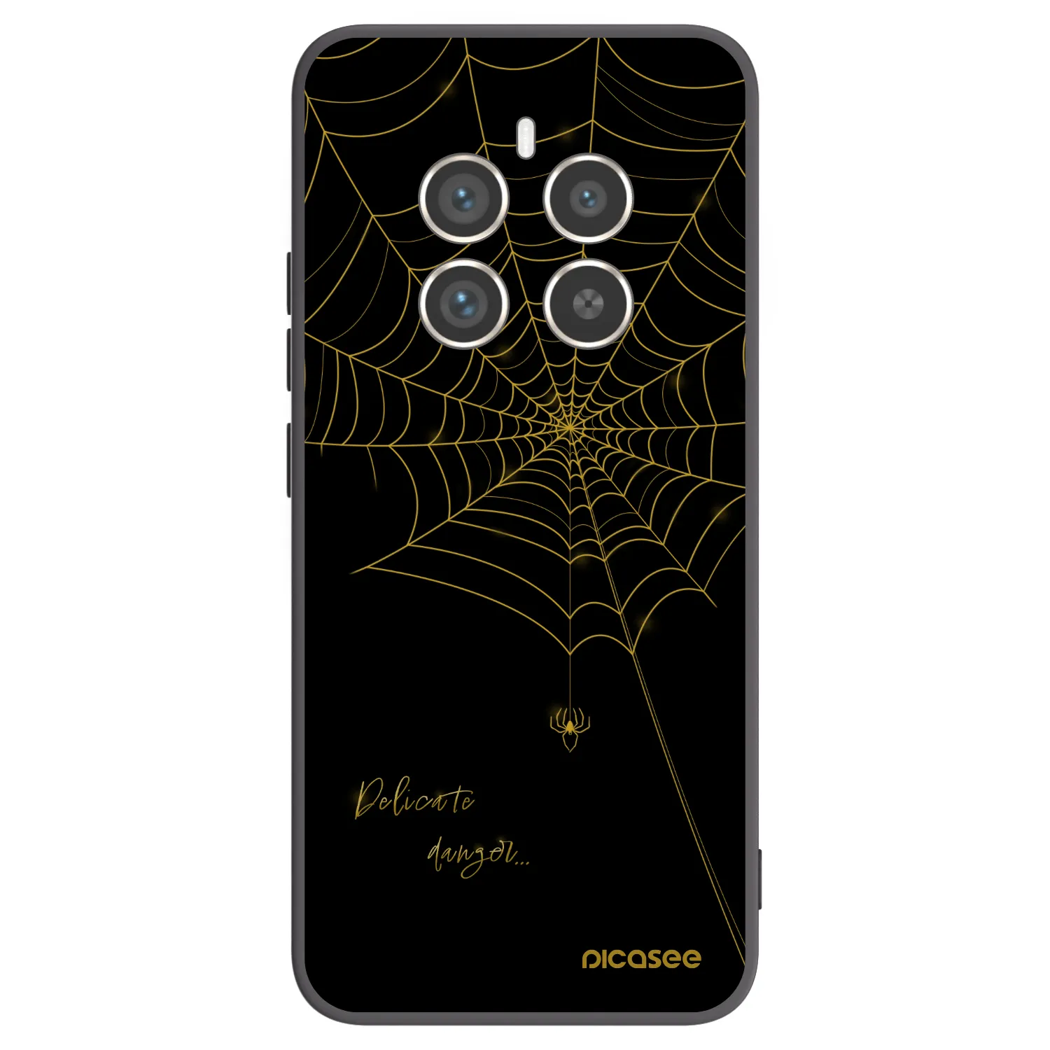 Picasee silikonový černý obal pro Realme 12 Pro 5G - Delicate danger
