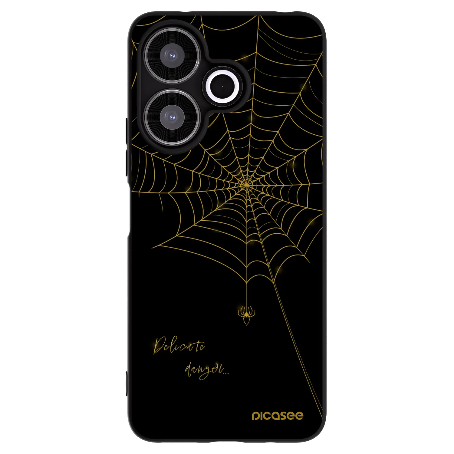 Picasee silikonový černý obal pro Xiaomi Redmi 13 4G - Delicate danger