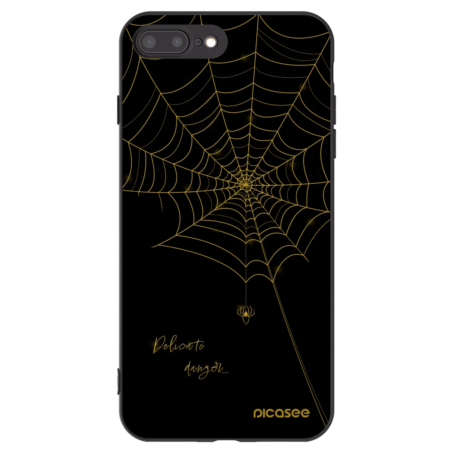 Picasee silikonový černý obal pro Apple iPhone 7 Plus - Delicate danger