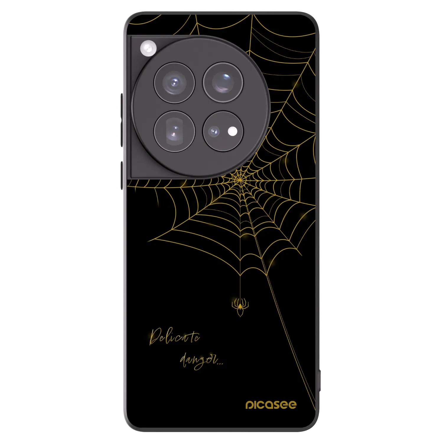 Picasee silikonový černý obal pro OnePlus 12 5G - Delicate danger