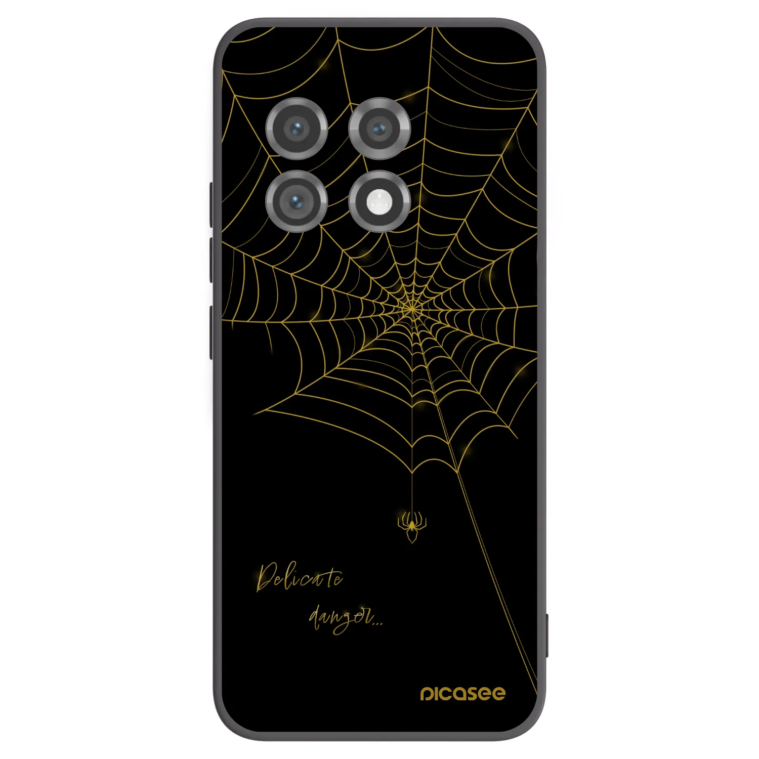 Picasee silikonový černý obal pro OnePlus 11 5G - Delicate danger