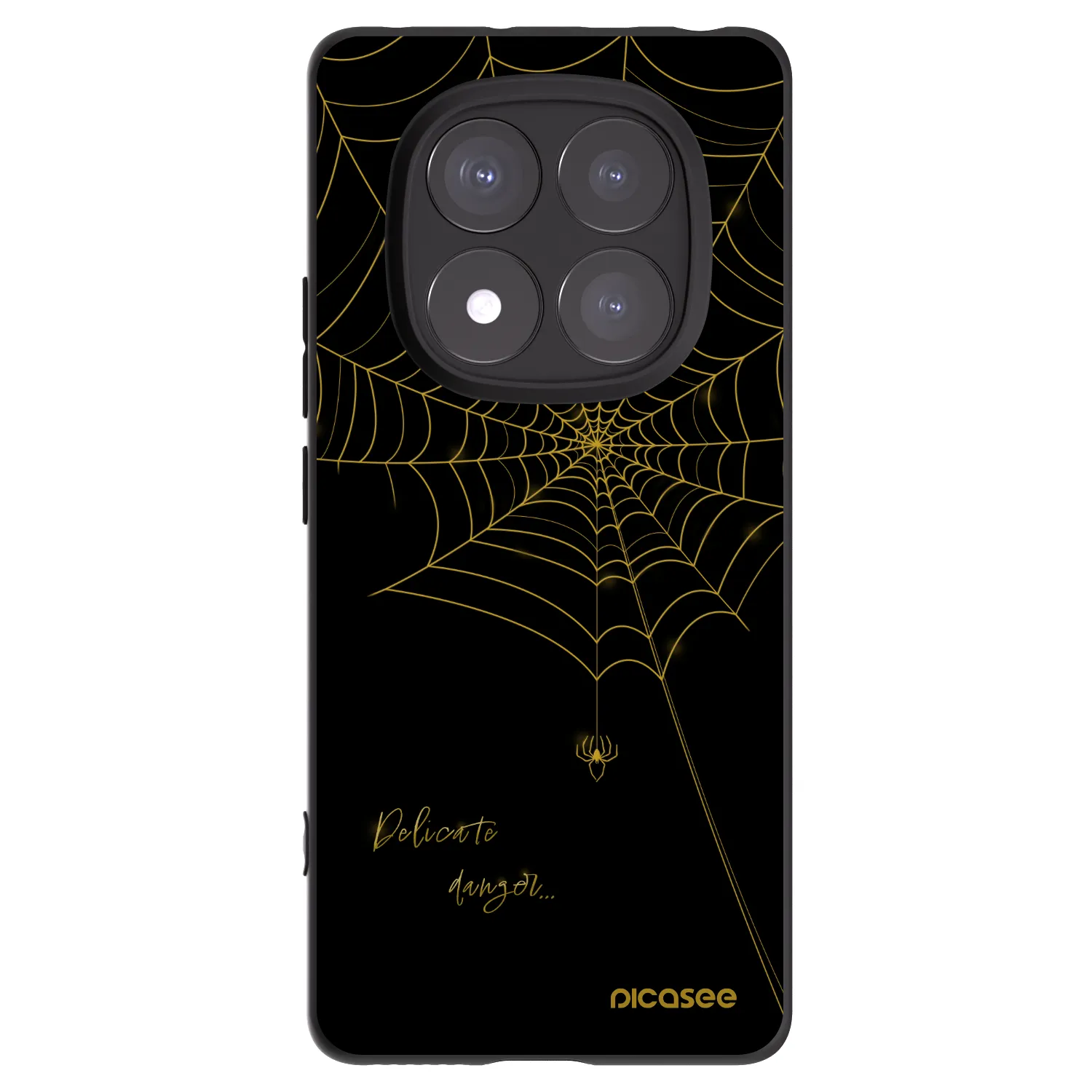 Picasee silikonový černý obal pro Xiaomi Redmi Note 14 Pro 5G - Delicate danger