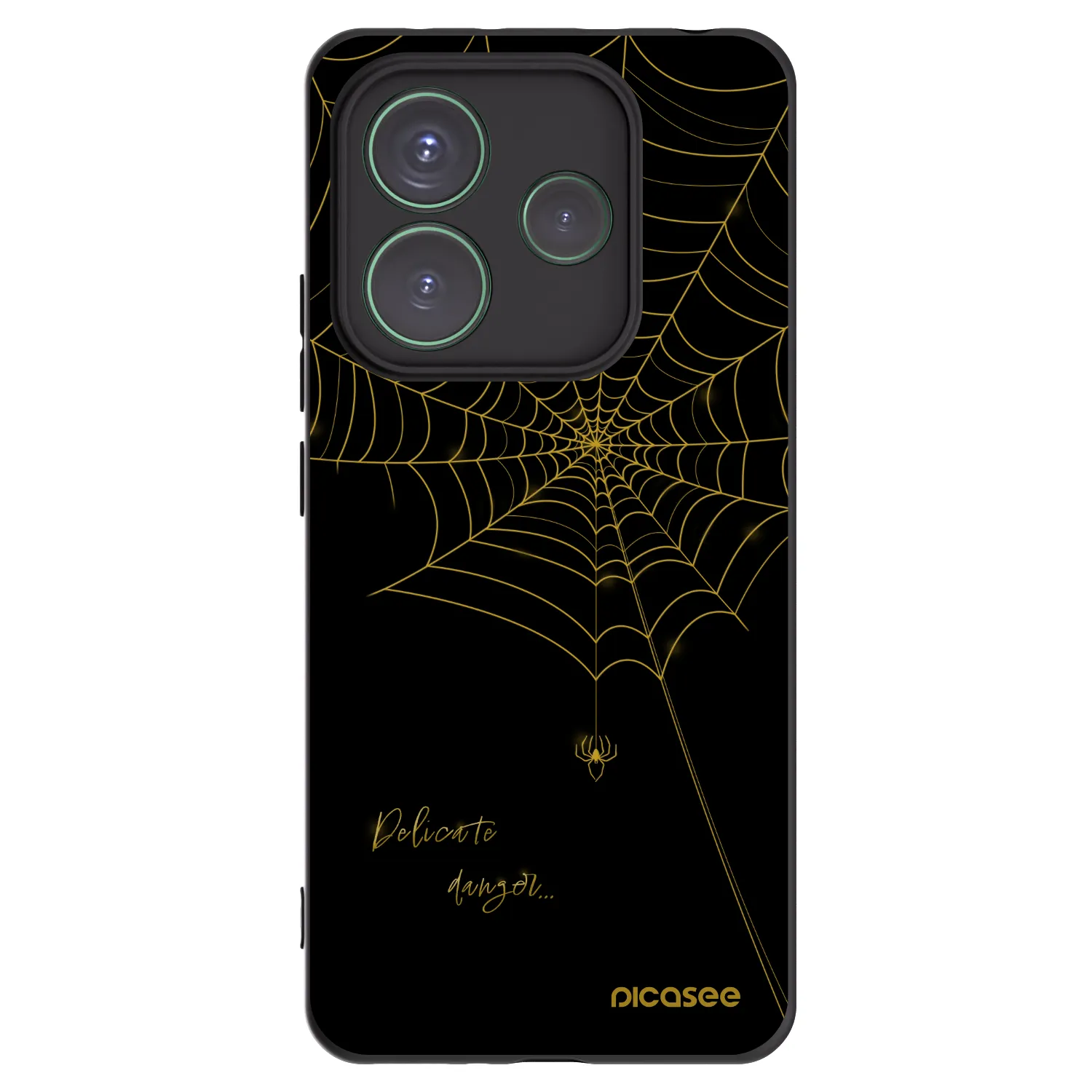 Picasee silikonový černý obal pro Xiaomi Redmi Note 14 5G - Delicate danger