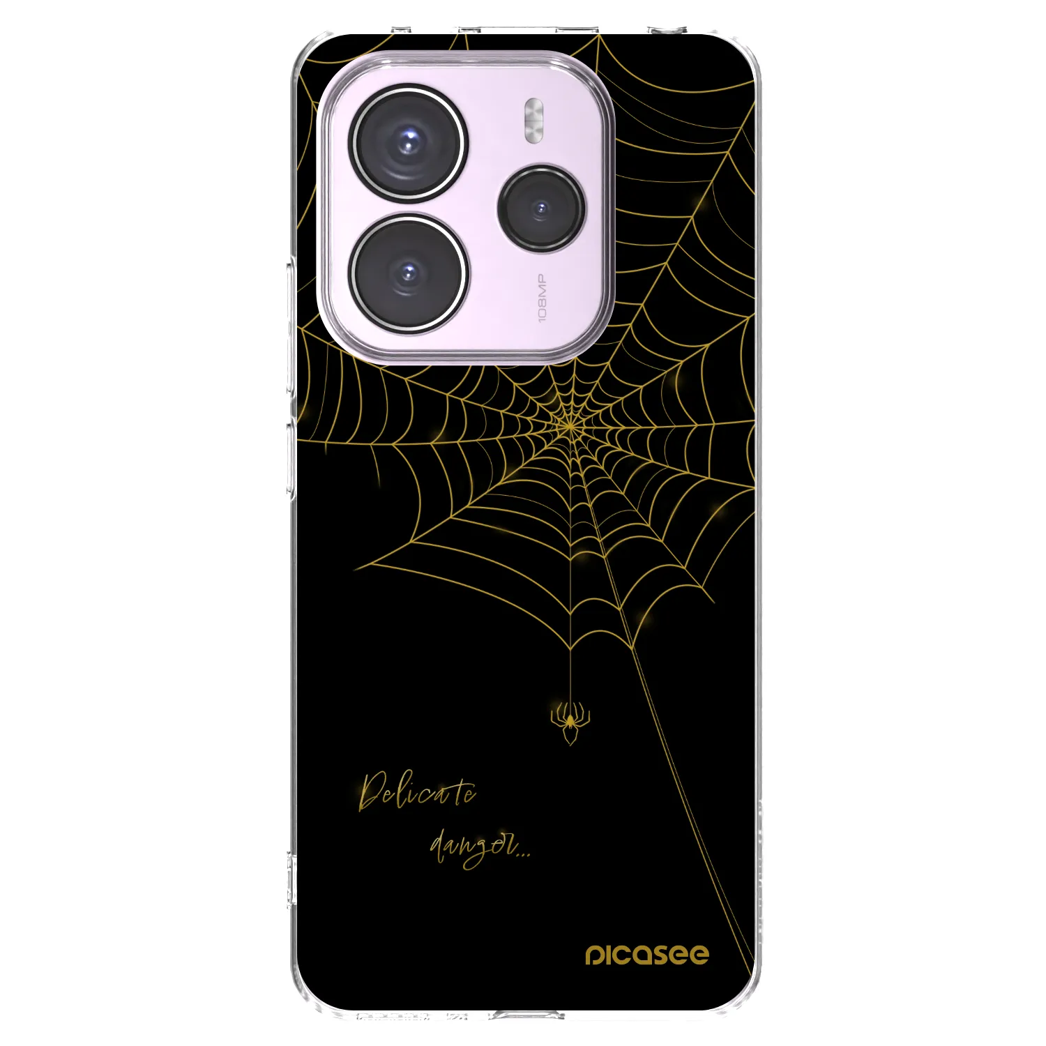 Picasee silikonový průhledný obal pro Xiaomi Redmi Note 14 5G - Delicate danger