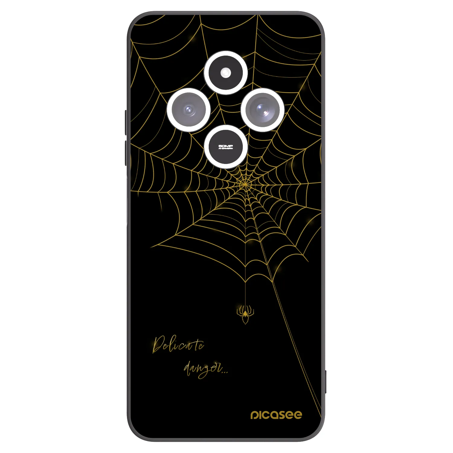 Picasee silikonový černý obal pro Xiaomi Redmi 14C - Delicate danger