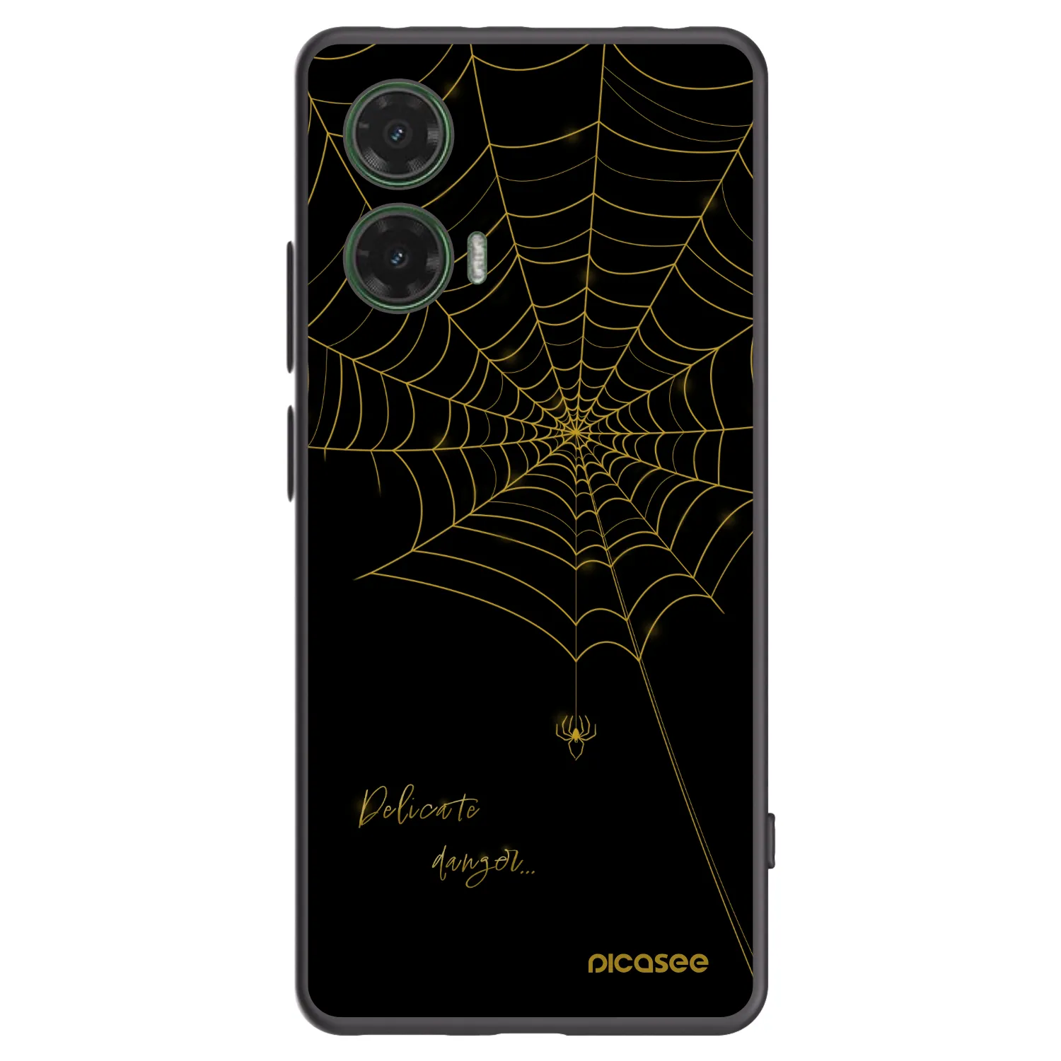 Picasee silikonový černý obal pro Motorola Moto G35 5G - Delicate danger
