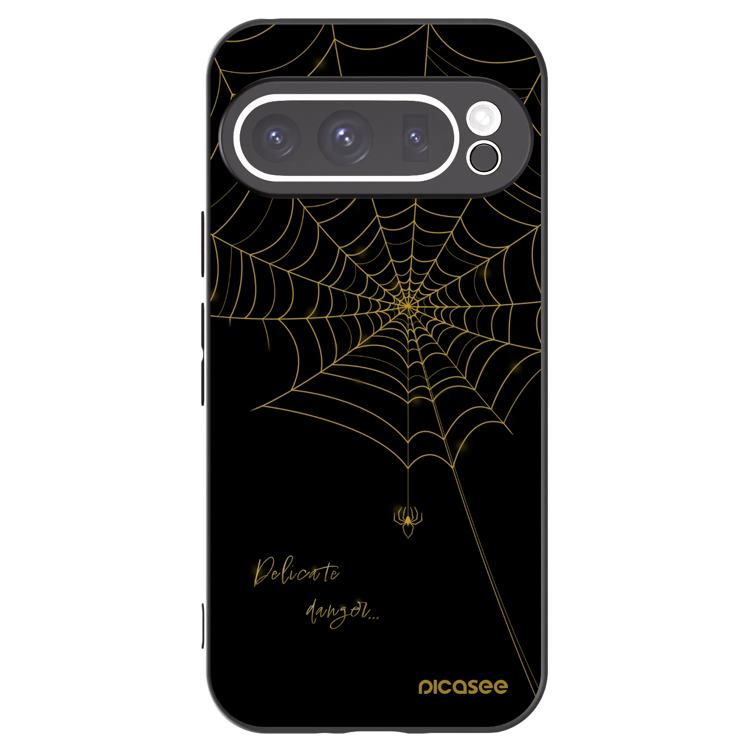 Picasee silikonový černý obal pro Google Pixel 9 Pro - Delicate danger