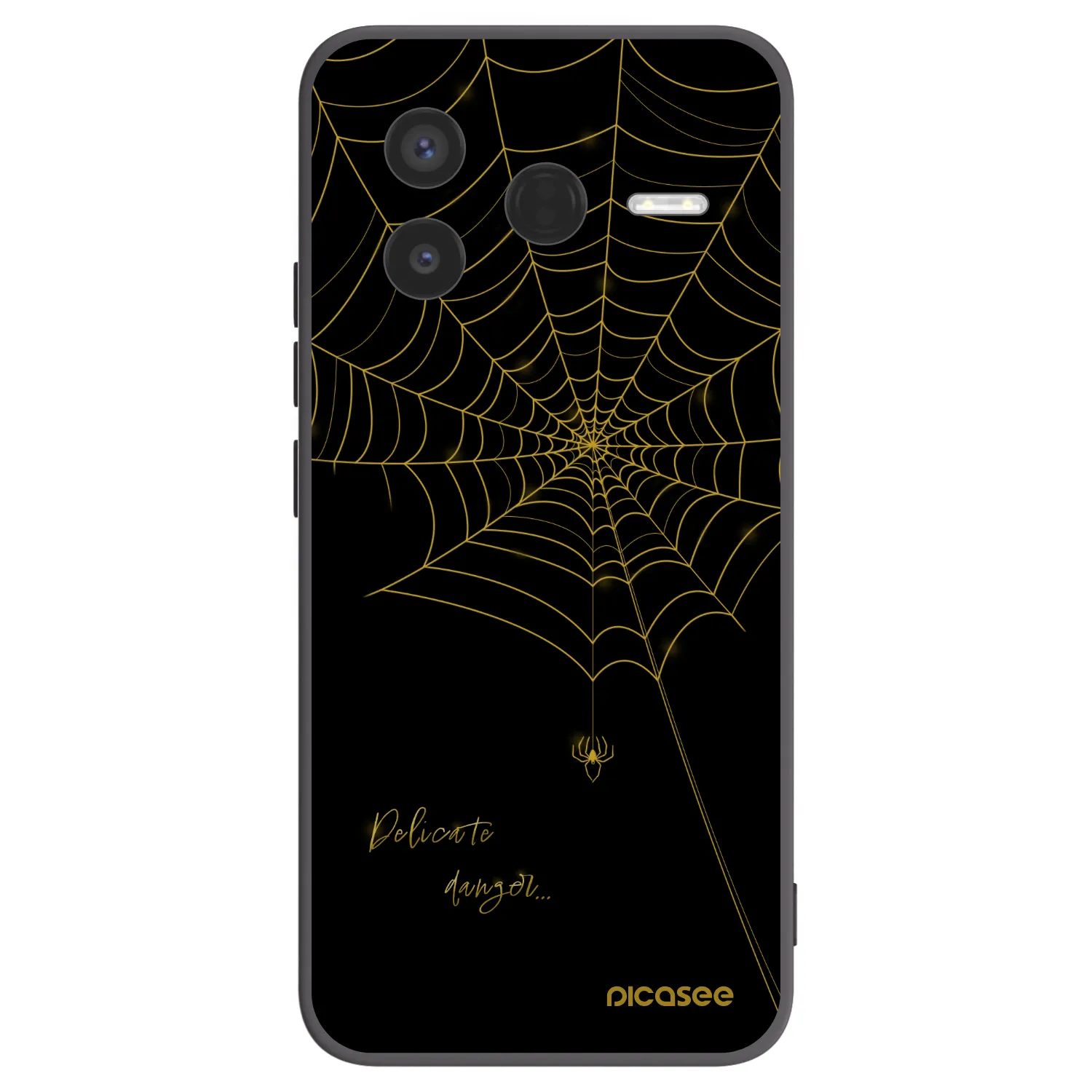 Picasee silikonový černý obal pro Xiaomi Poco F7 Pro 5G - Delicate danger