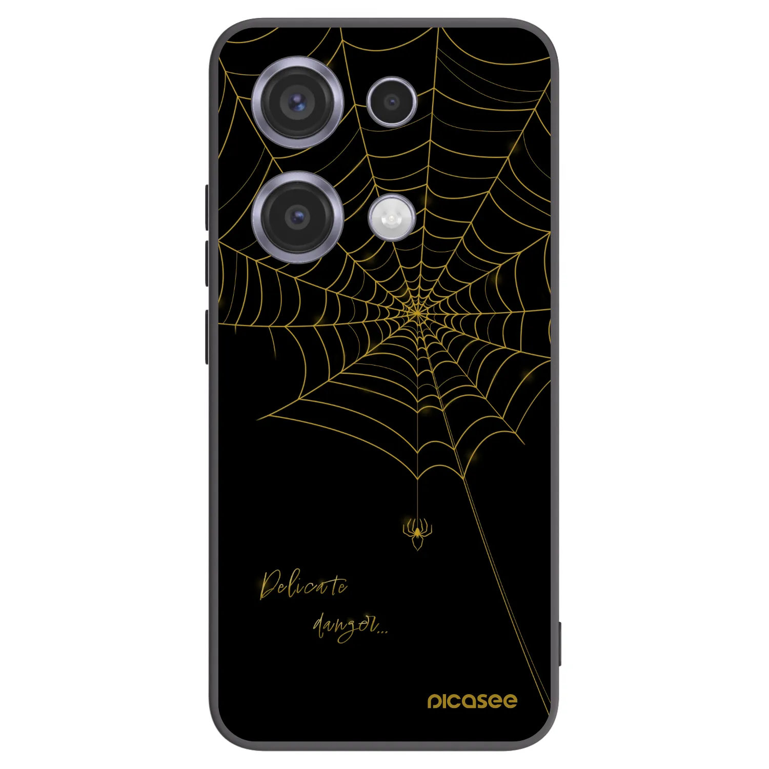 Picasee silikonový černý obal pro Xiaomi Redmi Note 14S - Delicate danger