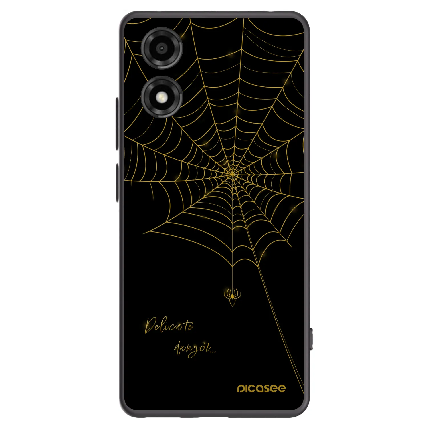 Picasee silikonový černý obal pro Motorola Moto E14 - Delicate danger