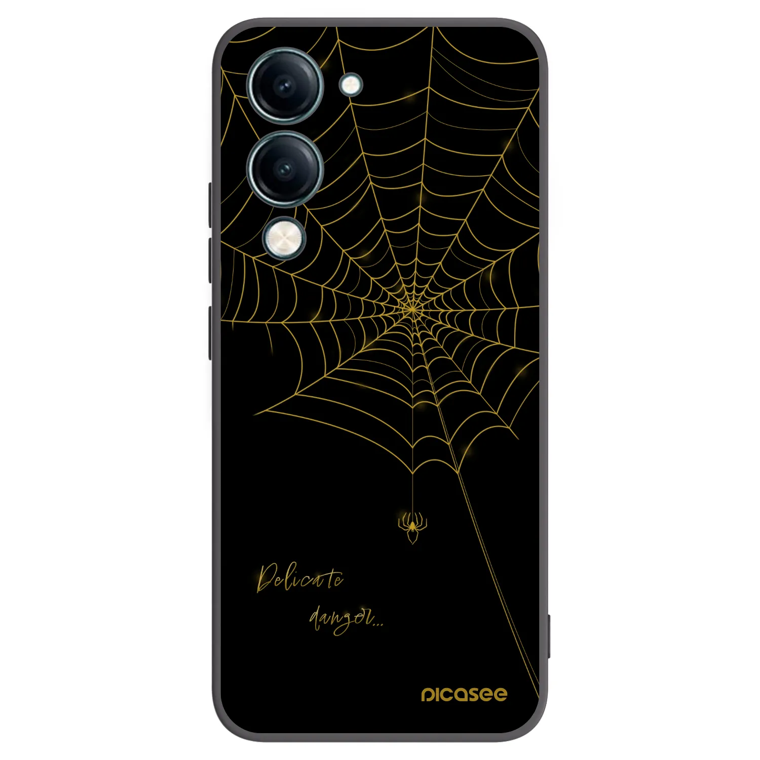 Picasee silikonový černý obal pro Vivo Y29s 5G - Delicate danger