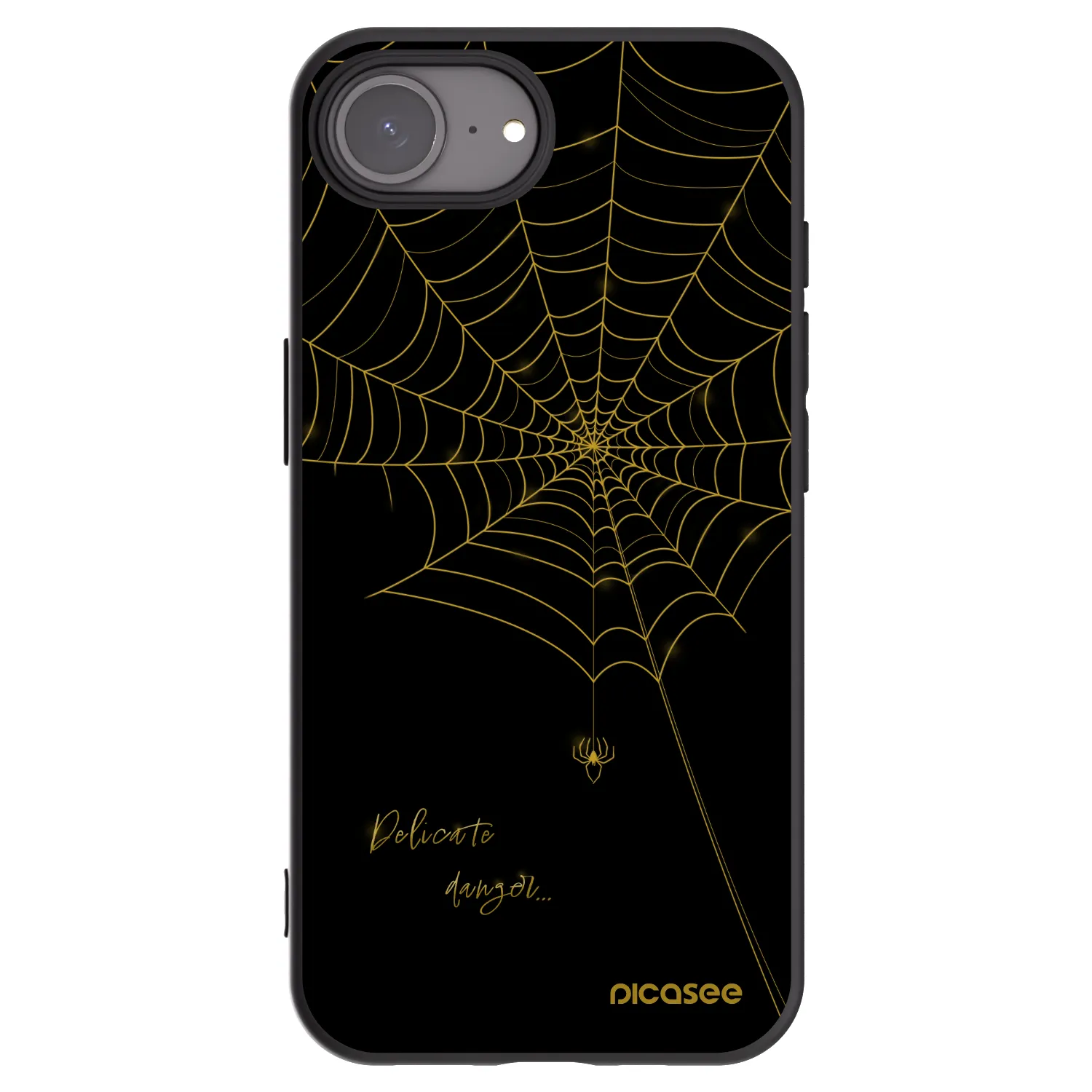 Picasee silikonový černý obal pro Apple iPhone 17e - Delicate danger