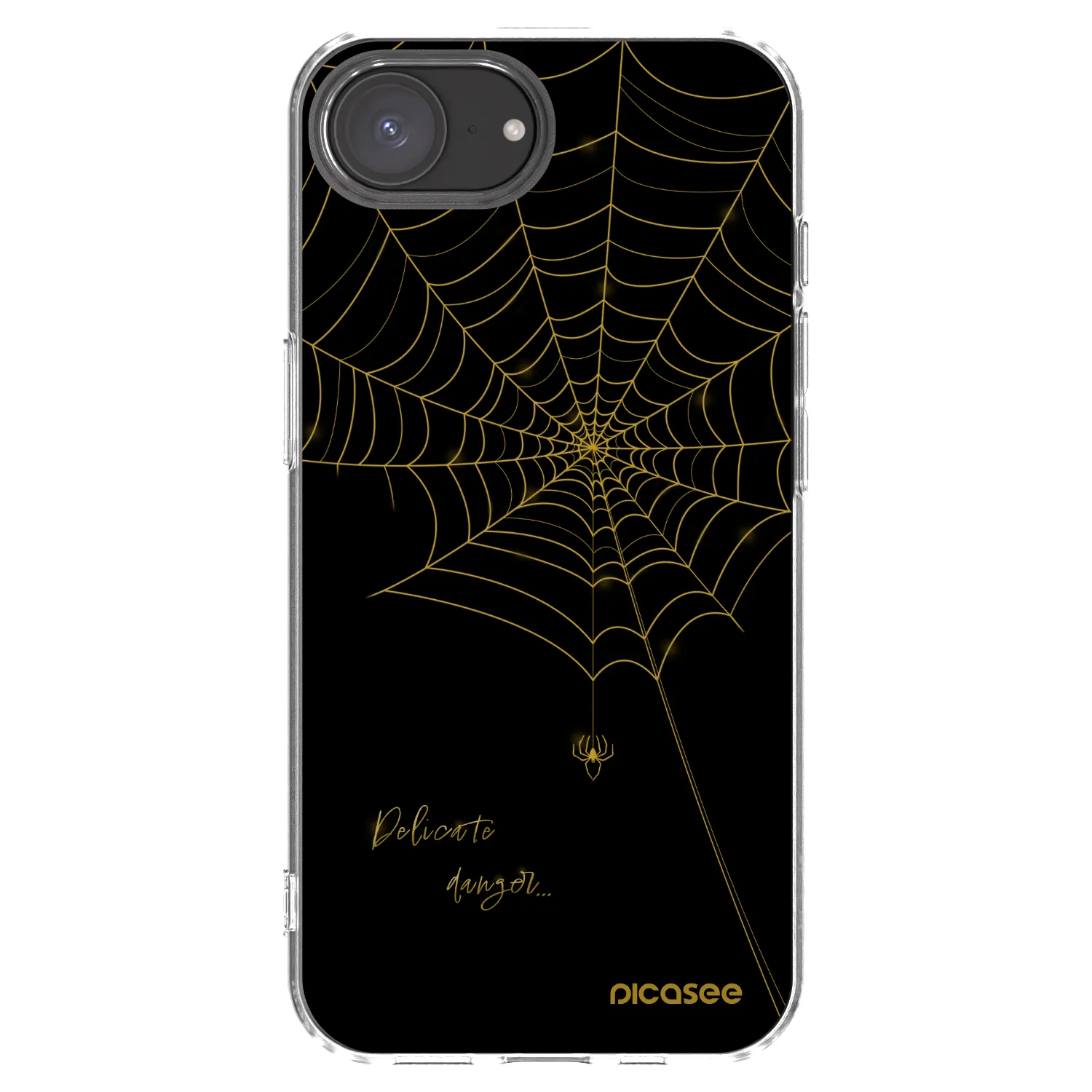 Picasee silikonový průhledný obal pro Apple iPhone 17e - Delicate danger