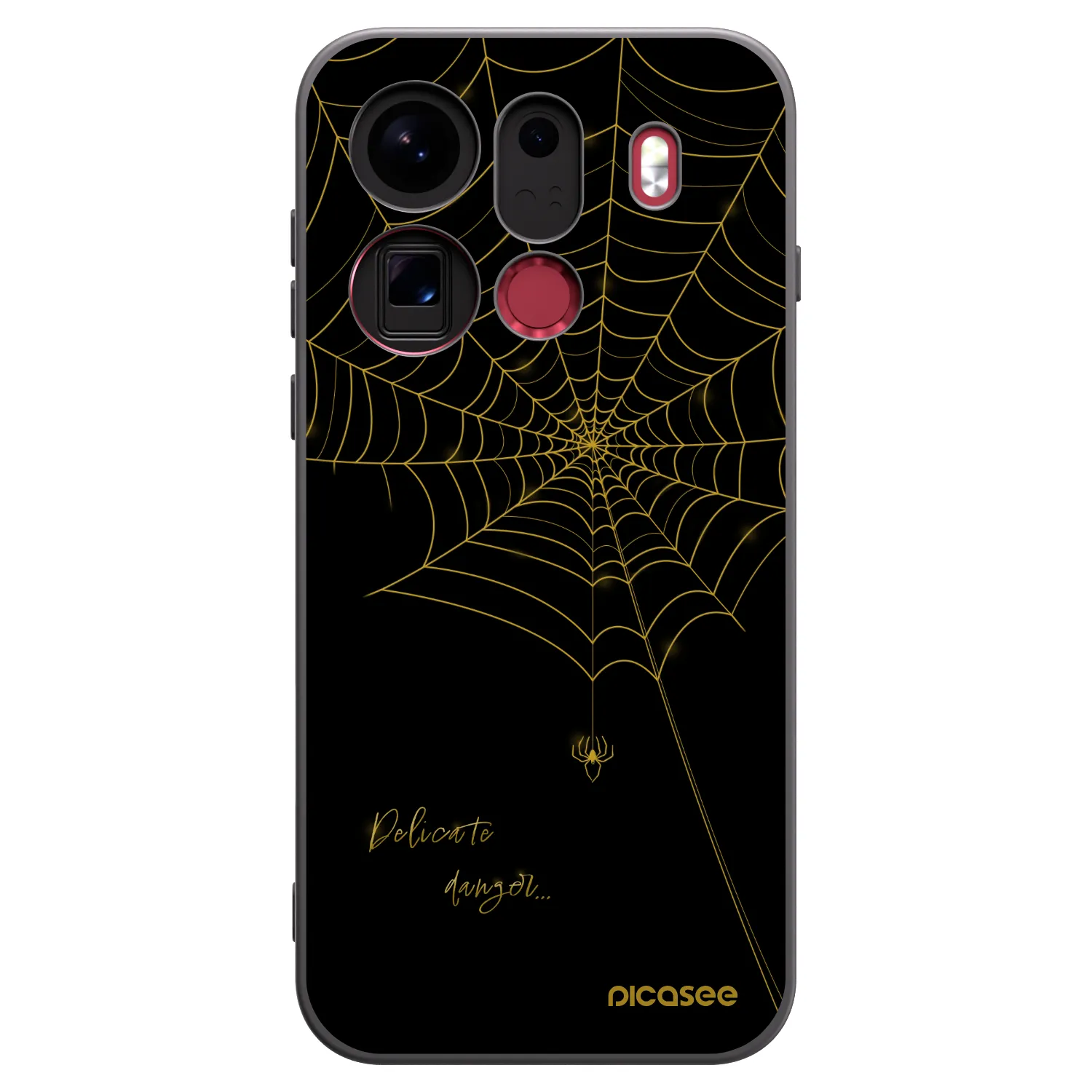 Picasee silikonový černý obal pro OPPO Find X9 Pro - Delicate danger