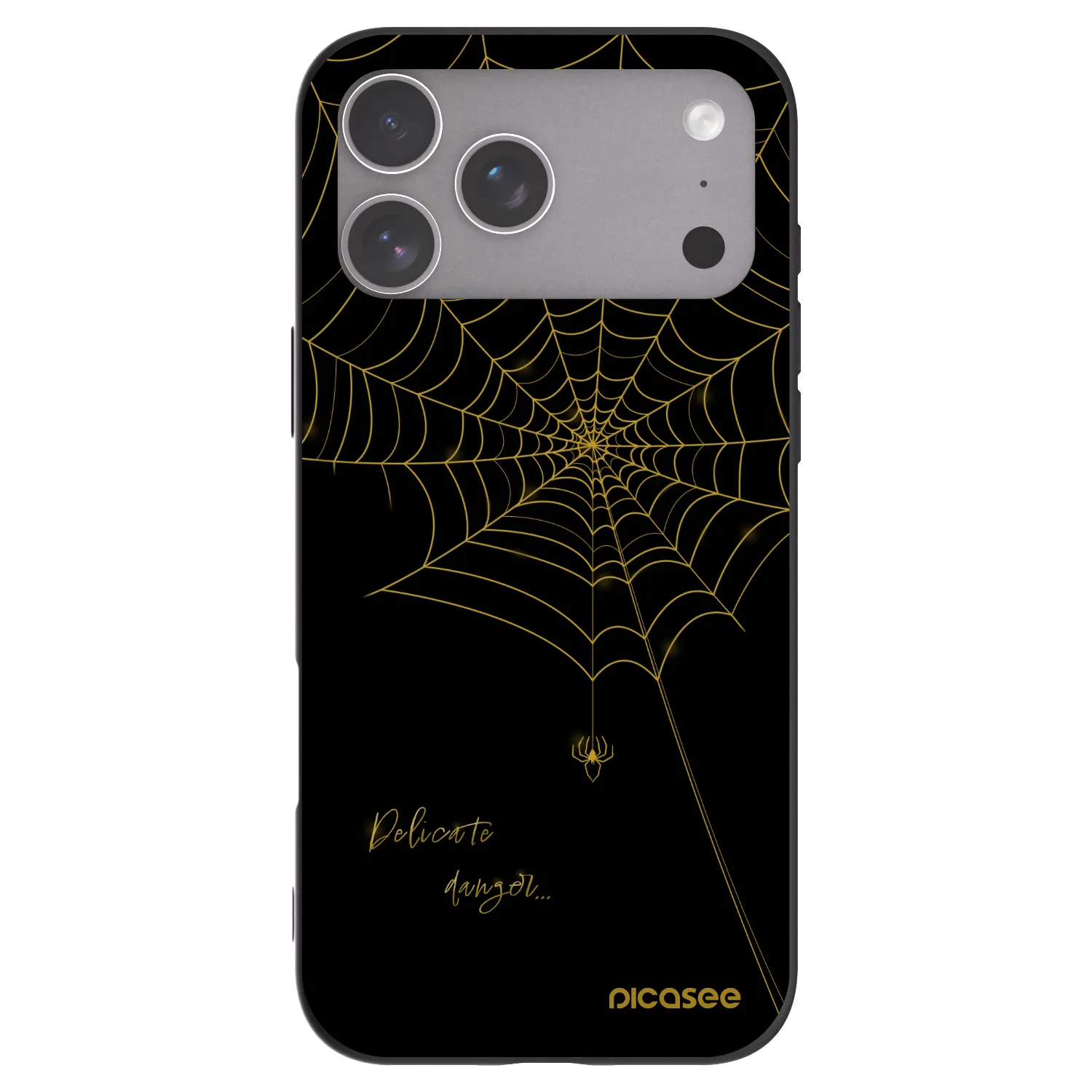 Picasee silikonový černý obal pro Apple iPhone 18 Pro Max - Delicate danger